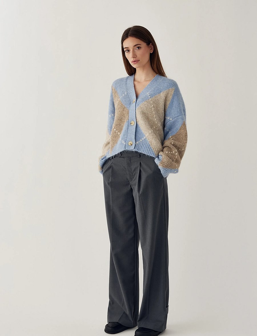 Noella - N-Laiana Knit Cardigan - strickjacken - sky blue mix - 4