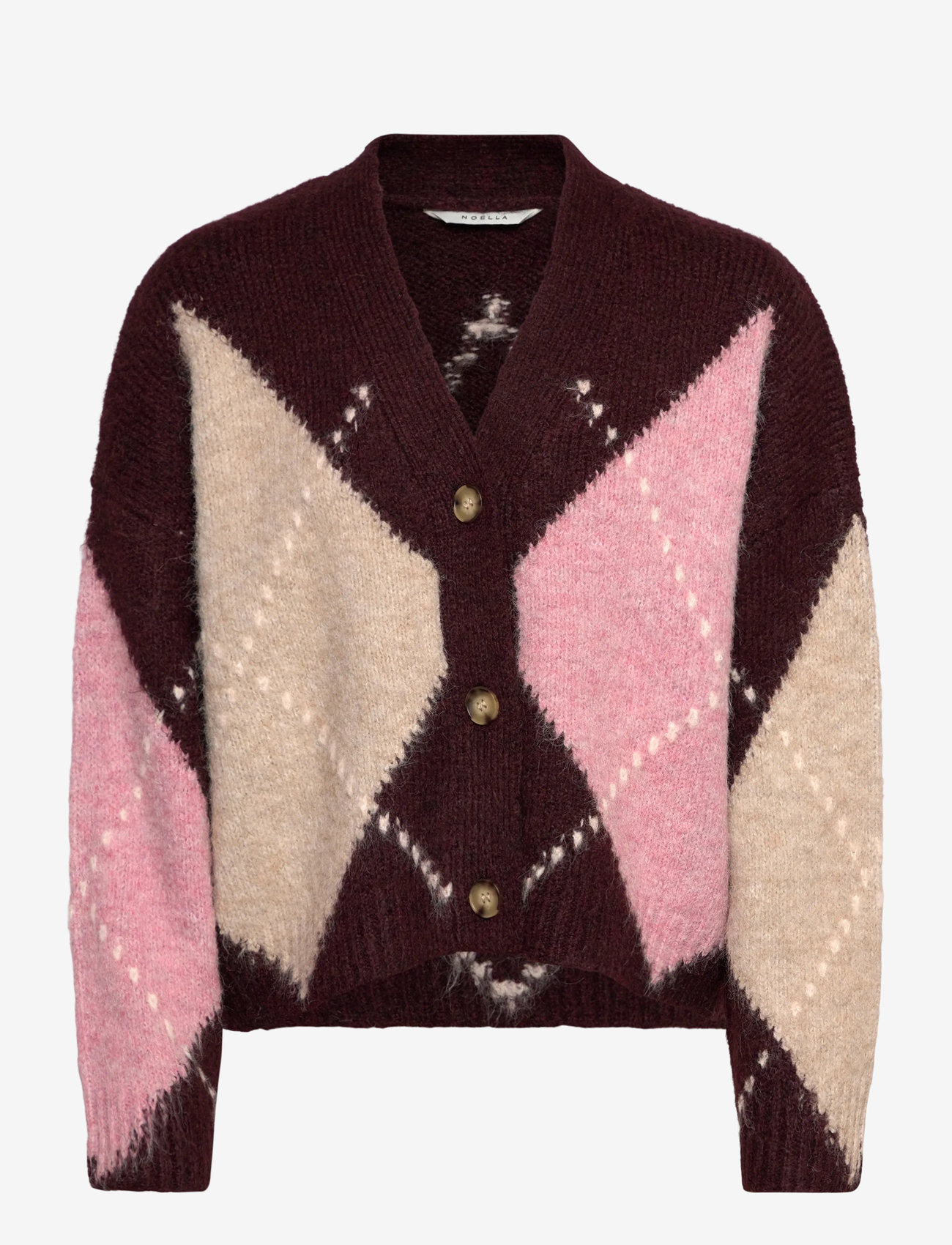 Noella - N-Laiana Knit Cardigan - autumn clothing - winetasting mix - 0