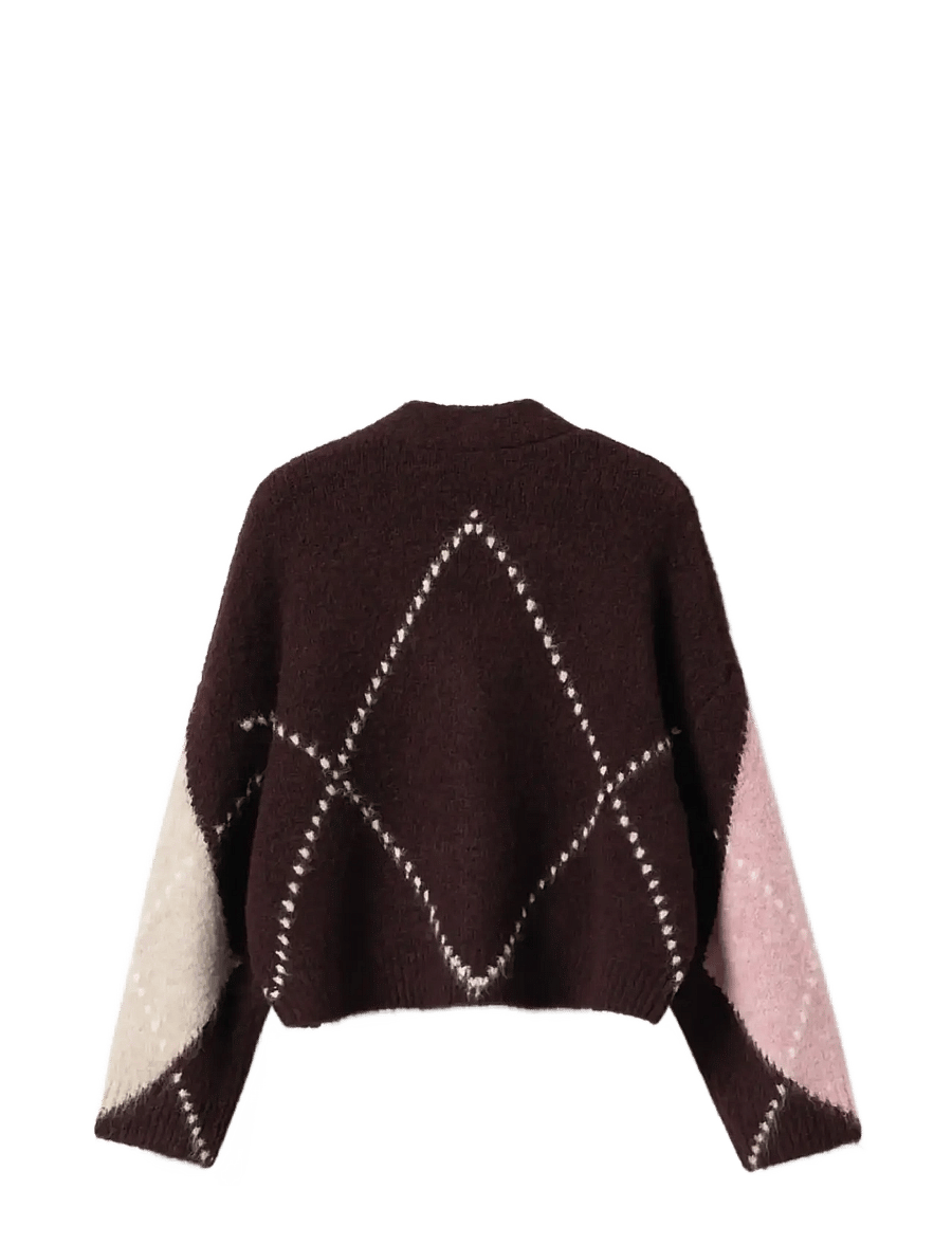 Noella - N-Laiana Knit Cardigan - cardigans - winetasting mix - 2