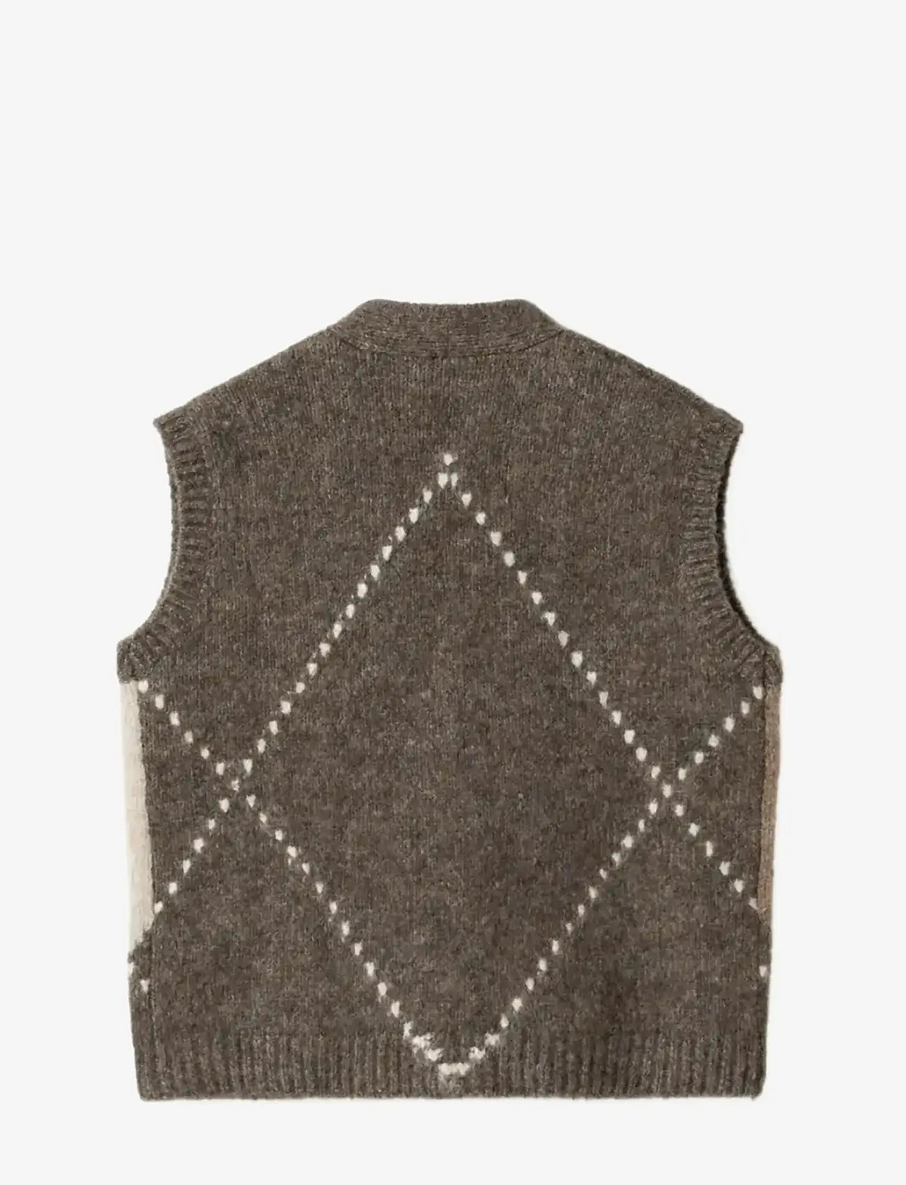 Noella - N-Laiana Knit Vest - strikveste - ash brown mix - 2