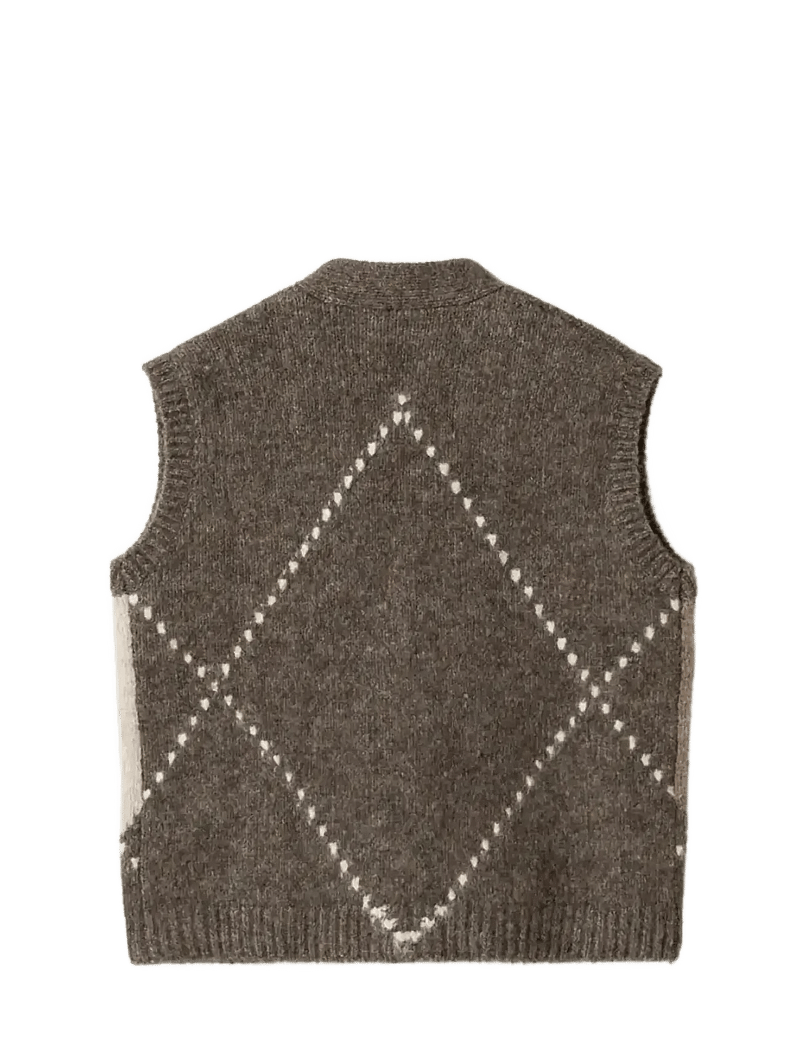 Noella - N-Laiana Knit Vest - gestrickte westen - ash brown mix - 2