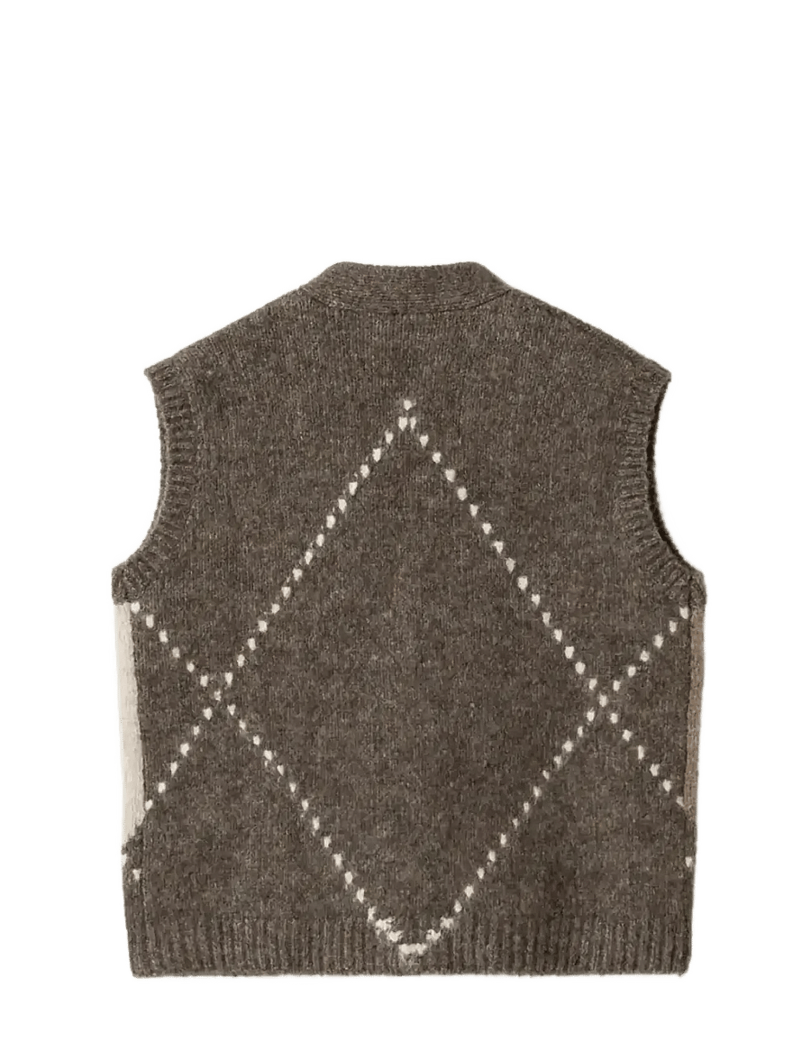 Noella - N-Laiana Knit Vest - strickwesten - ash brown mix - 2