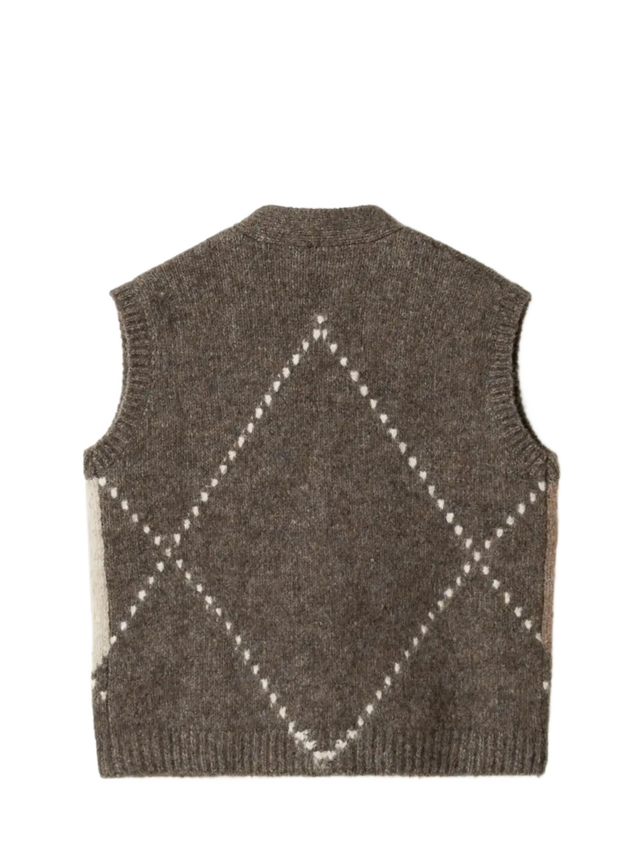 Noella - N-Laiana Knit Vest - strickwesten - ash brown mix - 2