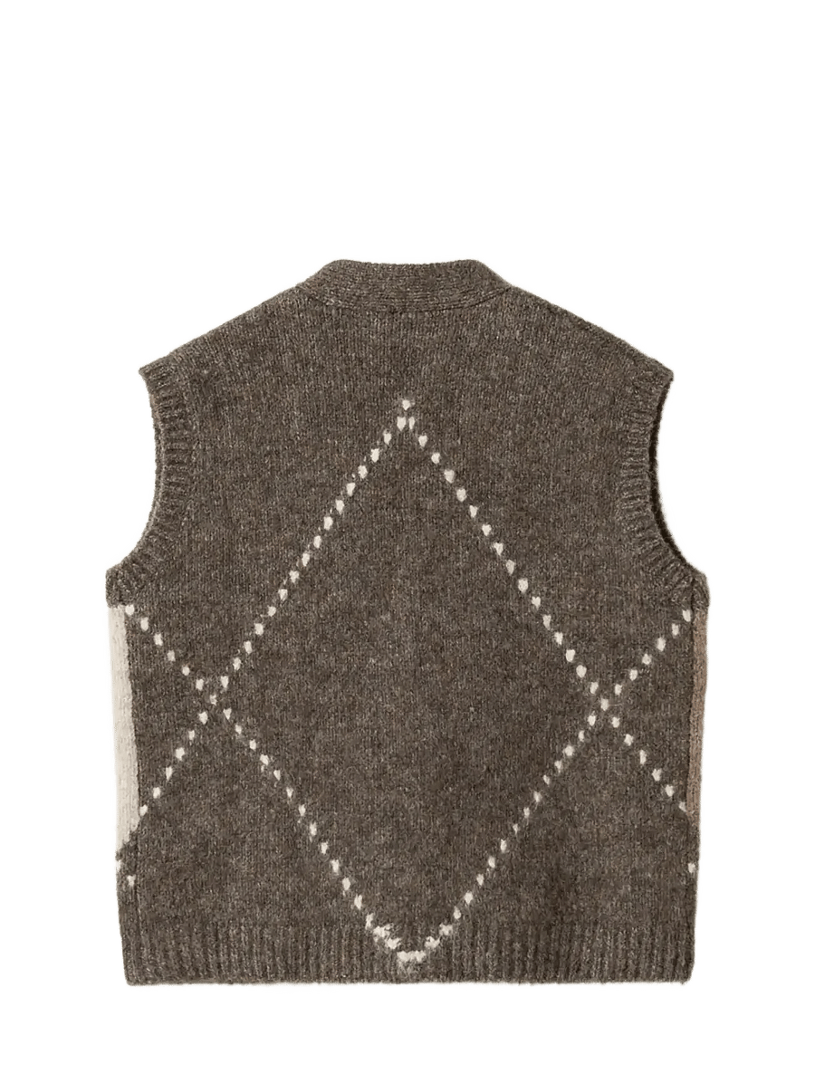 Noella - N-Laiana Knit Vest - strickwesten - ash brown mix - 2