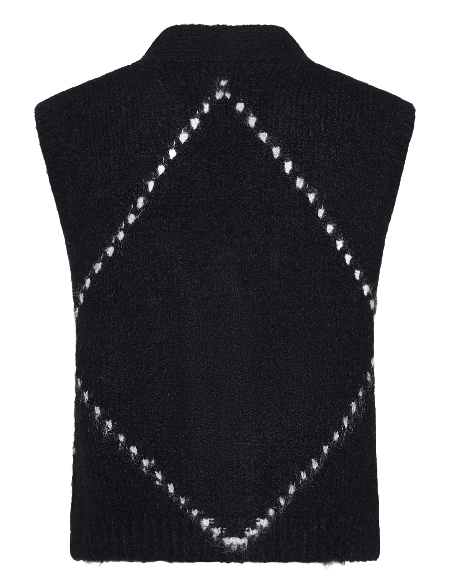 Noella - N-Laiana Knit Vest - strickwesten - navy mix - 2