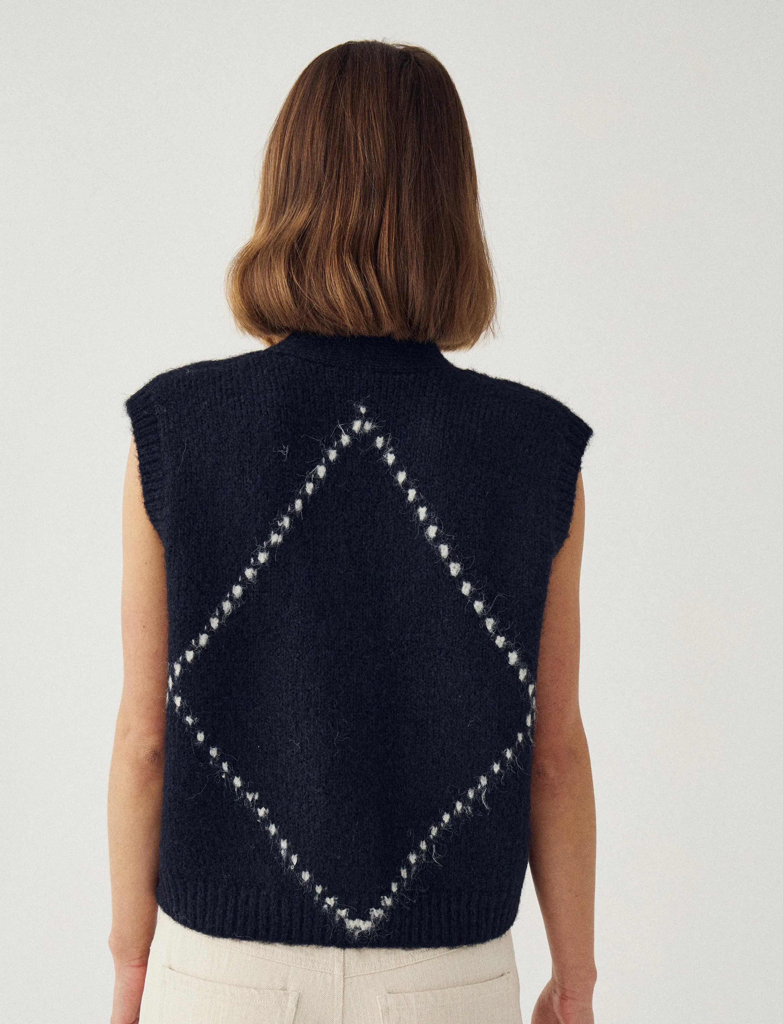 Noella - N-Laiana Knit Vest - gebreide vesten - navy mix - 3