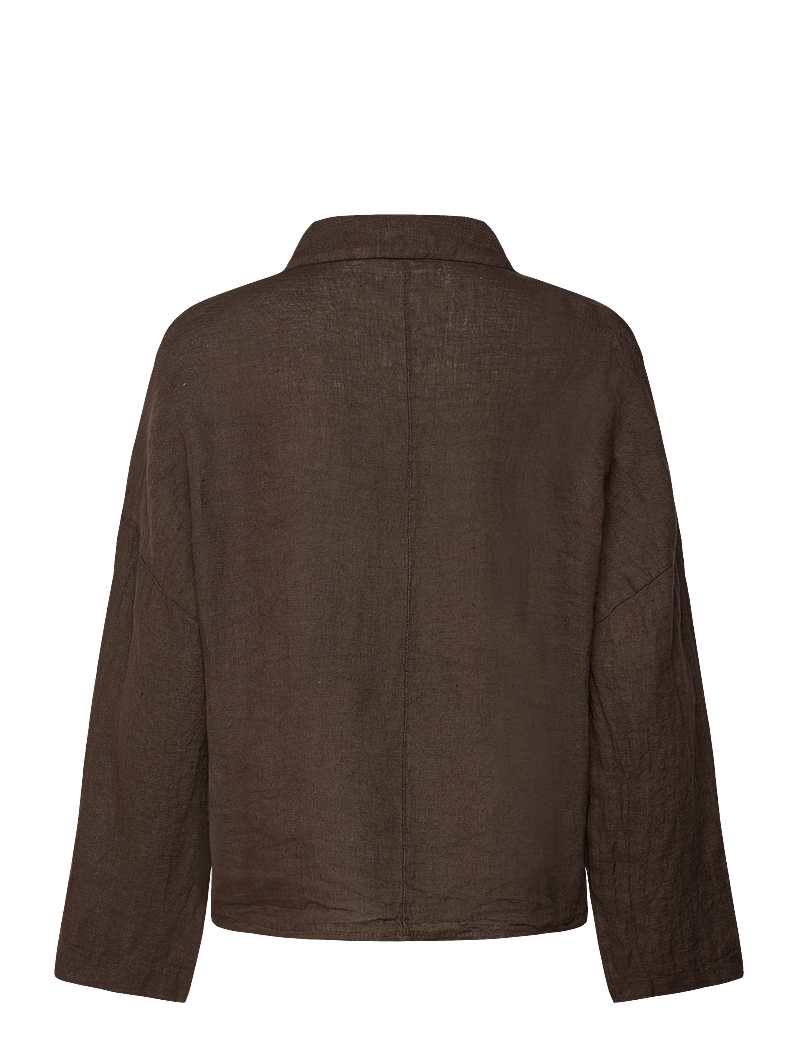 Noella - Leanora Shirt - langærmede skjorter - chocolate - 1