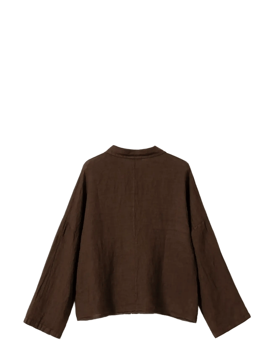 Noella - Leanora Shirt - langærmede skjorter - chocolate - 2