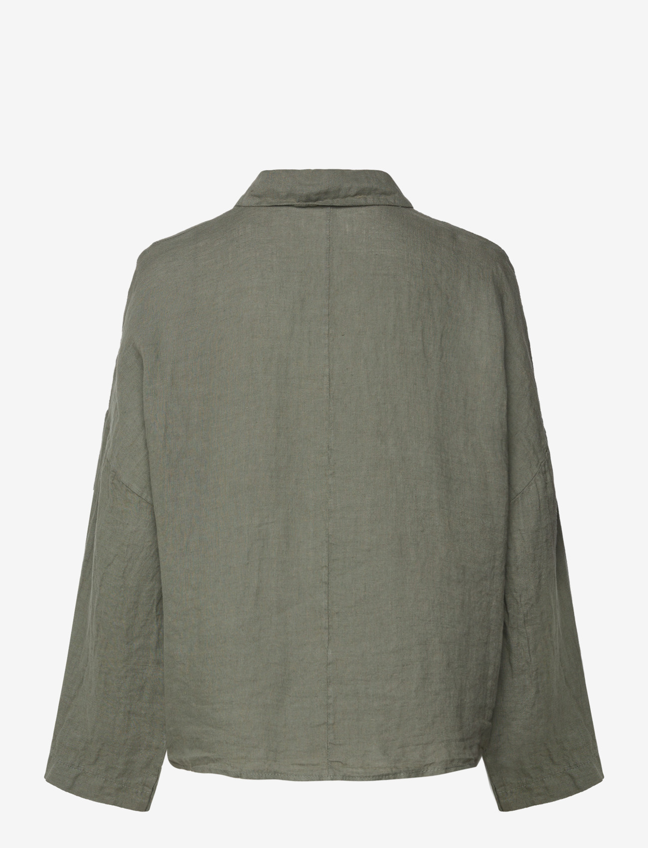Noella - Leanora Shirt - langærmede skjorter - green leaf - 1