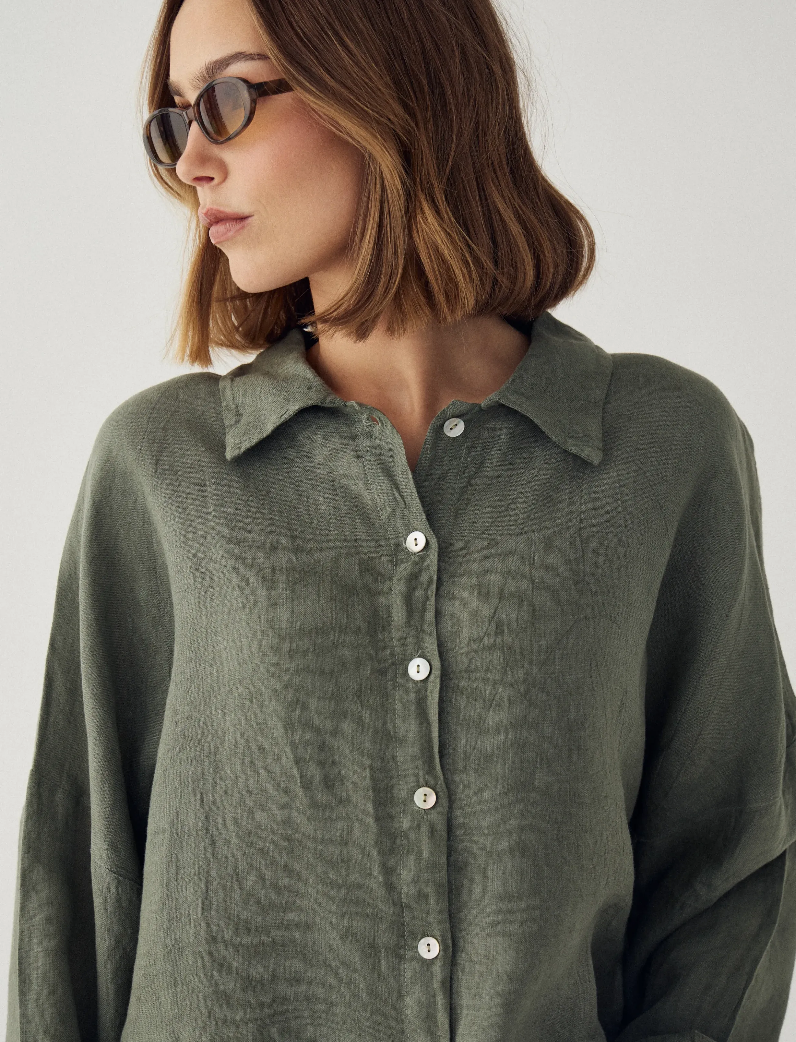 Noella - Leanora Shirt - koszule z długimi rękawami - green leaf - 4