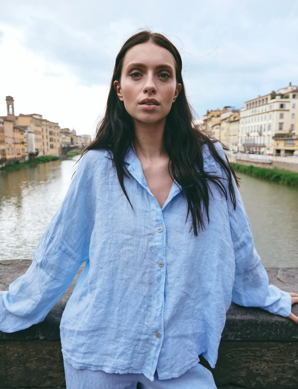 Noella - Leanora Shirt - long-sleeved shirts - light blue - 0