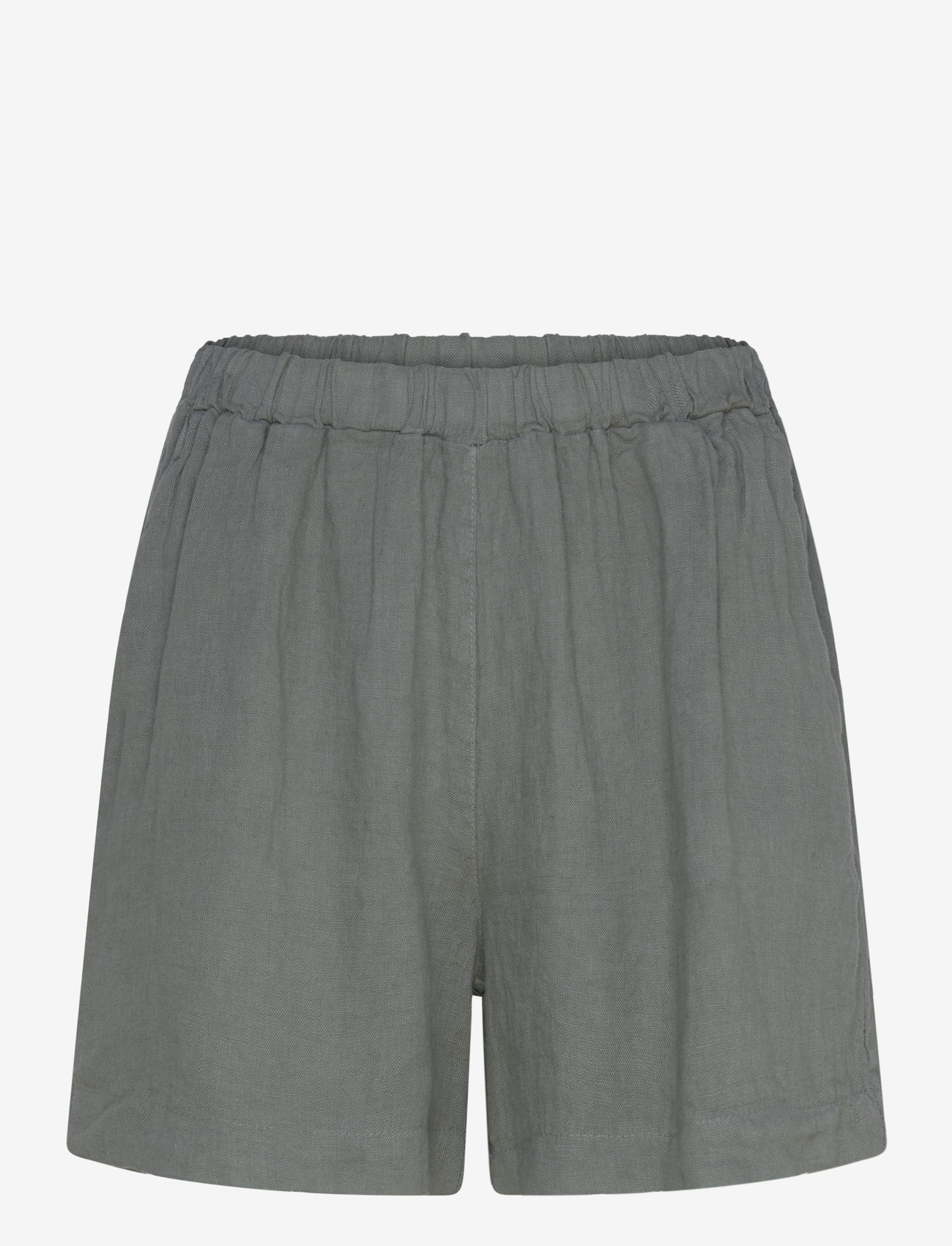 Noella - Layne Shorts - linased lühikesed püksid - green leaf - 0