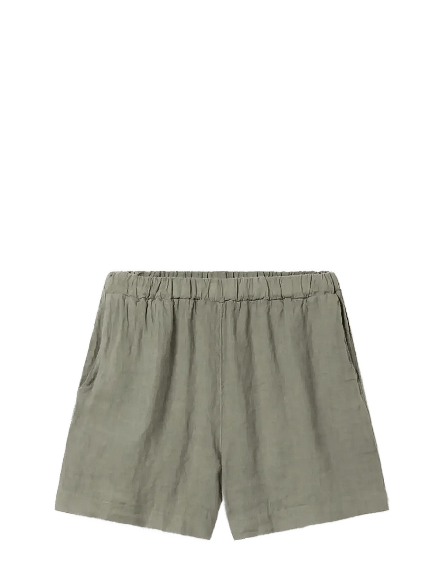 Noella - Layne Shorts - leinen-shorts - green leaf - 0