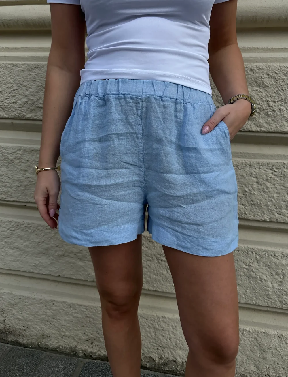 Noella - Layne Shorts - linneshorts - light blue - 0