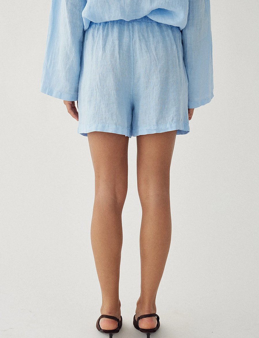 Noella - Layne Shorts - hørshorts - light blue - 3