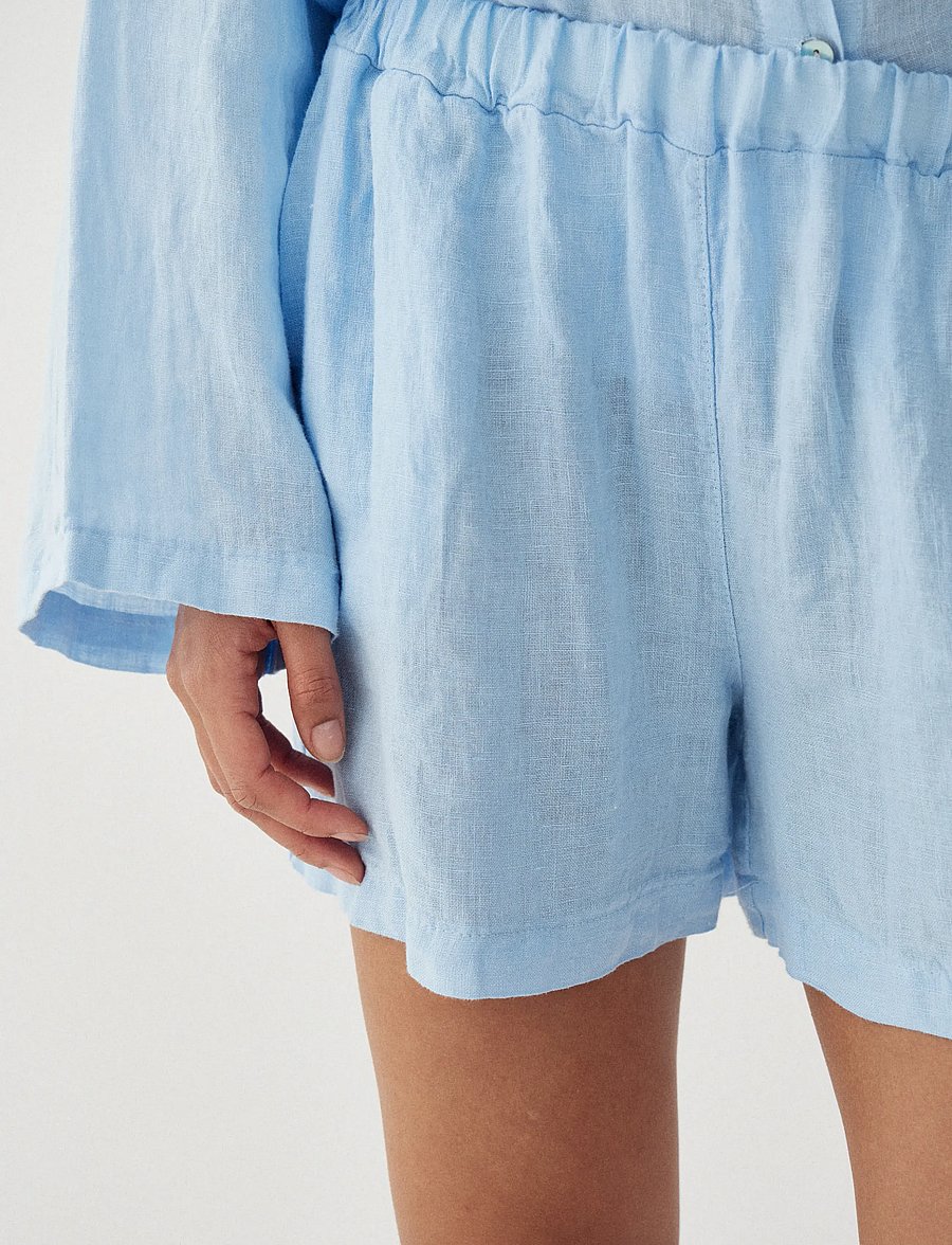 Noella - Layne Shorts - hørshorts - light blue - 4