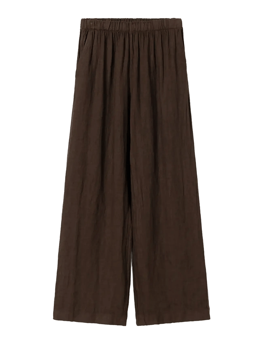 Noella - Lorann Pants - hørbukser - chocolate - 0