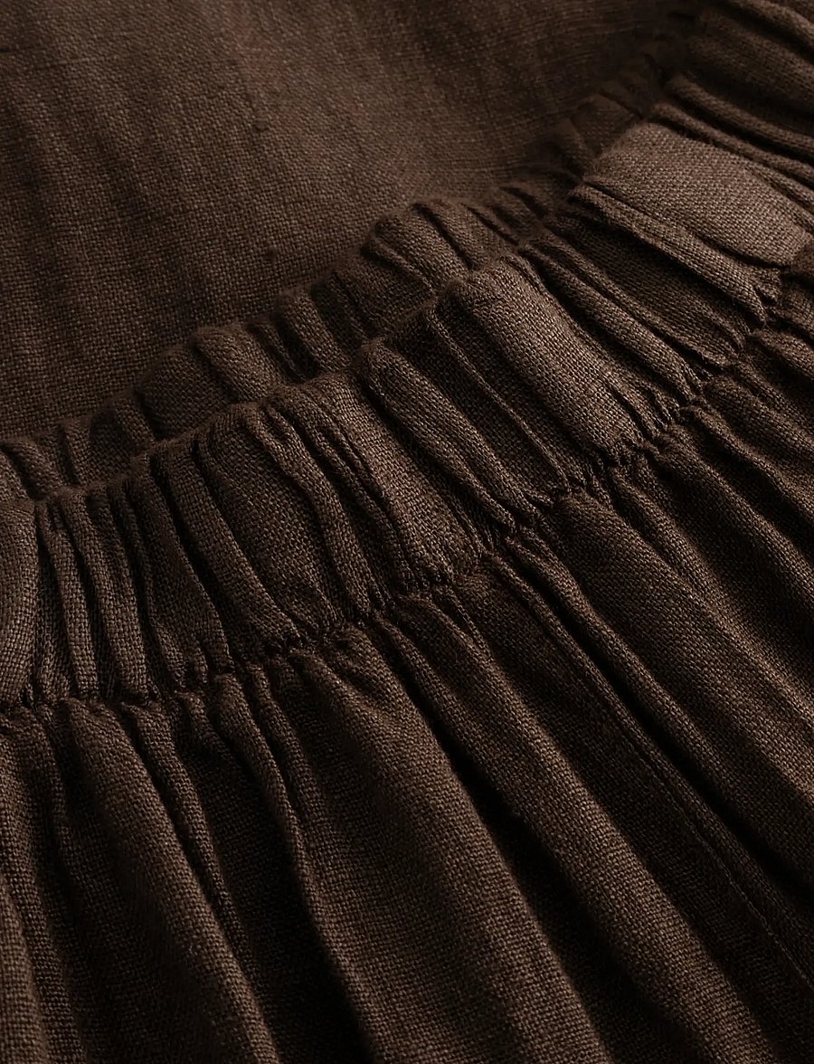 Noella - Lorann Pants - hørbukser - chocolate - 2