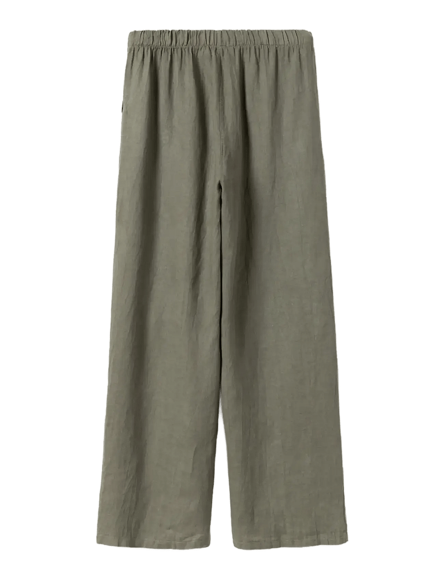 Noella - Lorann Pants - hørbukser - green leaf - 2