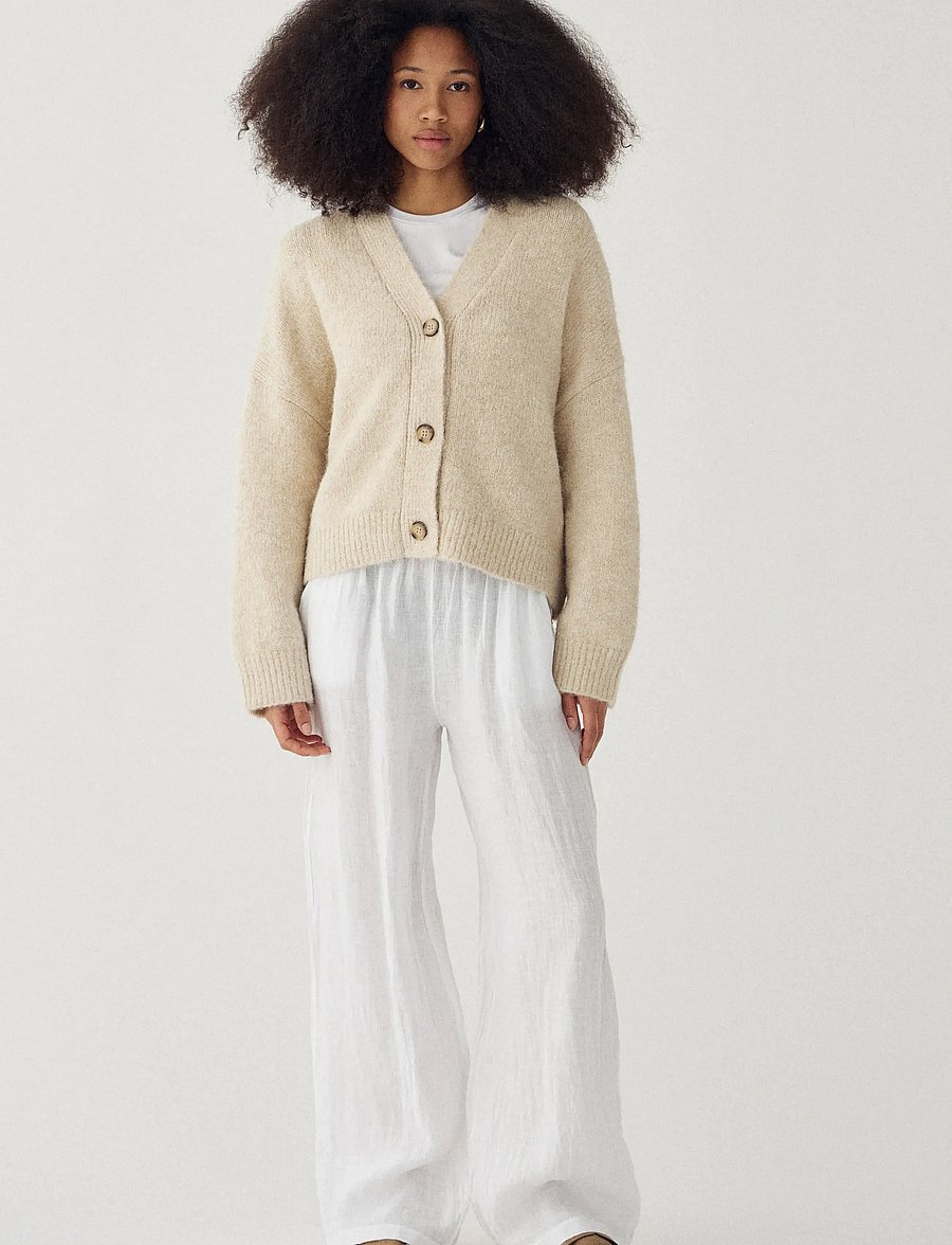 Noella - Lorann Pants - leinenhosen - white - 5