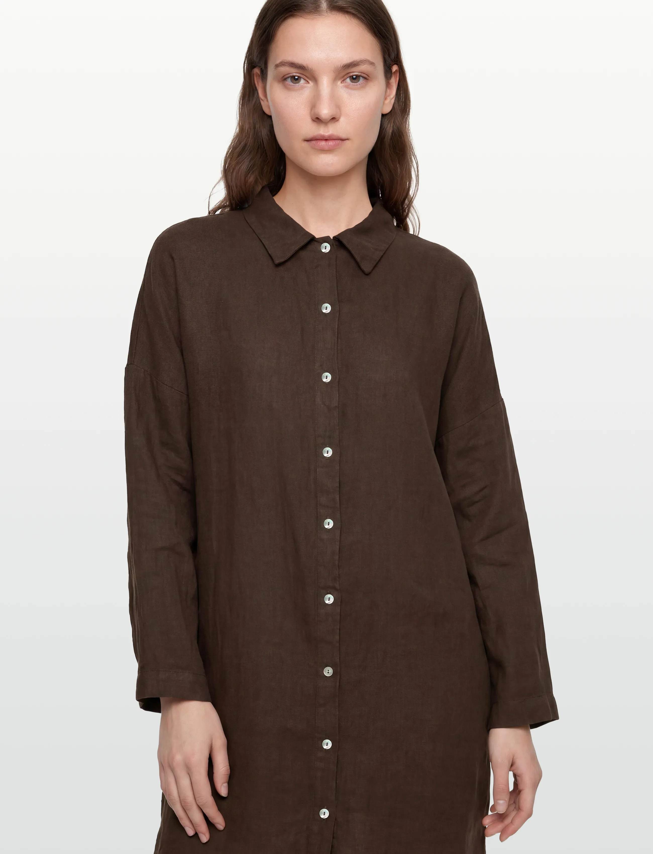 Noella - N-Lorita Dress - shirt dresses - chocolate - 3