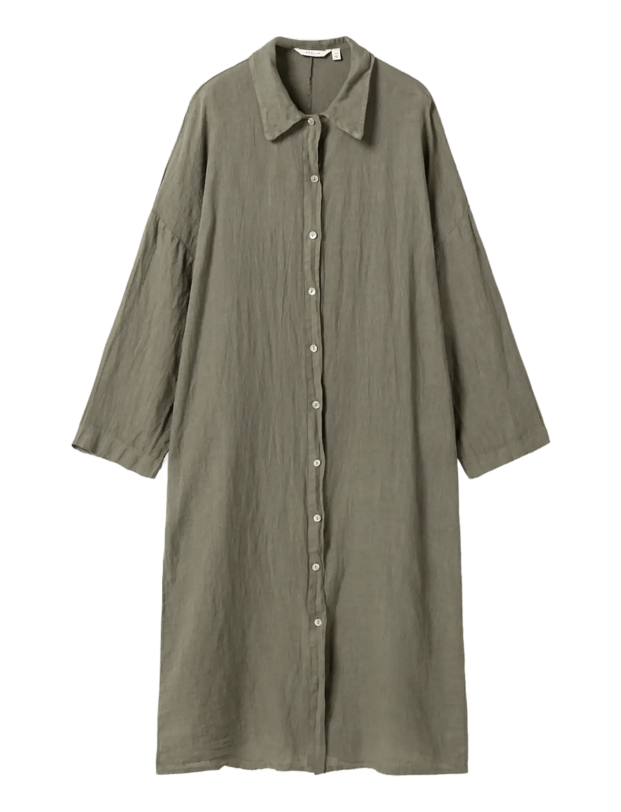 Noella - N-Lorita Dress - skjortekjoler - leaf green - 1