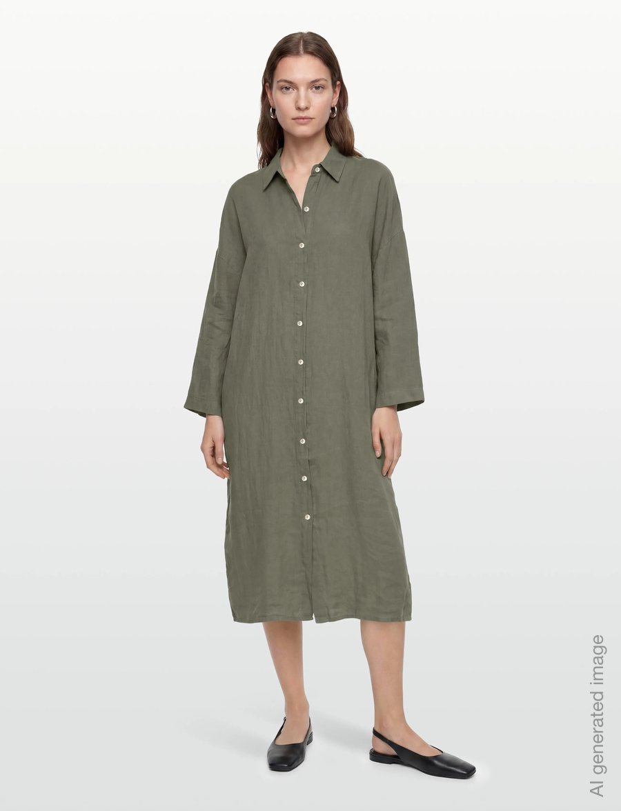 Noella - N-Lorita Dress - skjortekjoler - leaf green - 0