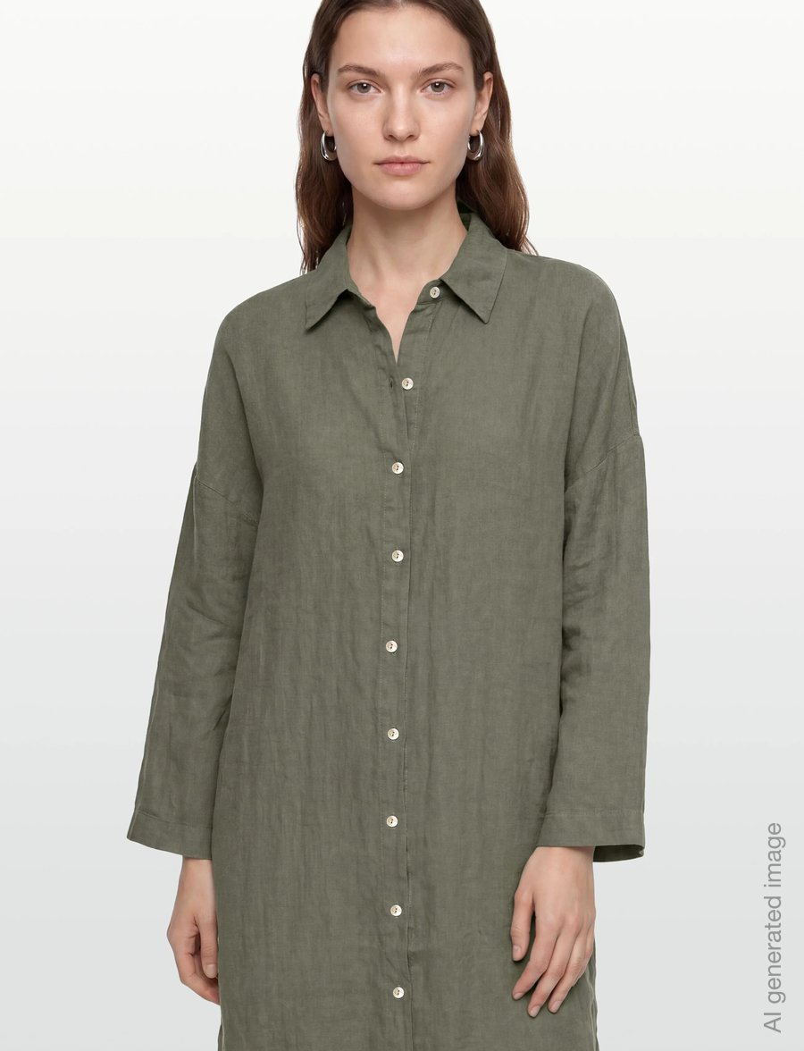 Noella - N-Lorita Dress - skjortekjoler - leaf green - 3