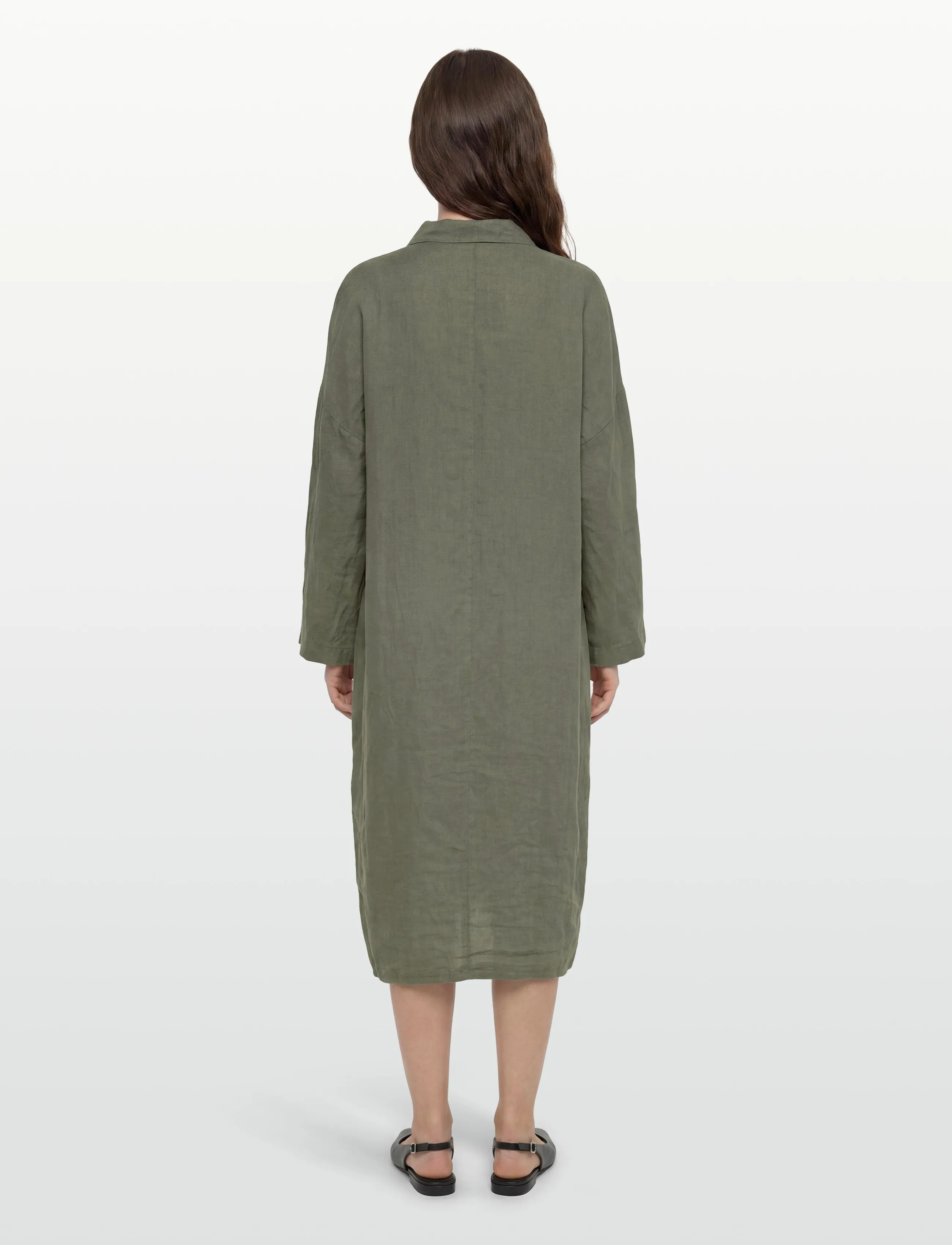 Noella - N-Lorita Dress - shirt dresses - leaf green - 4