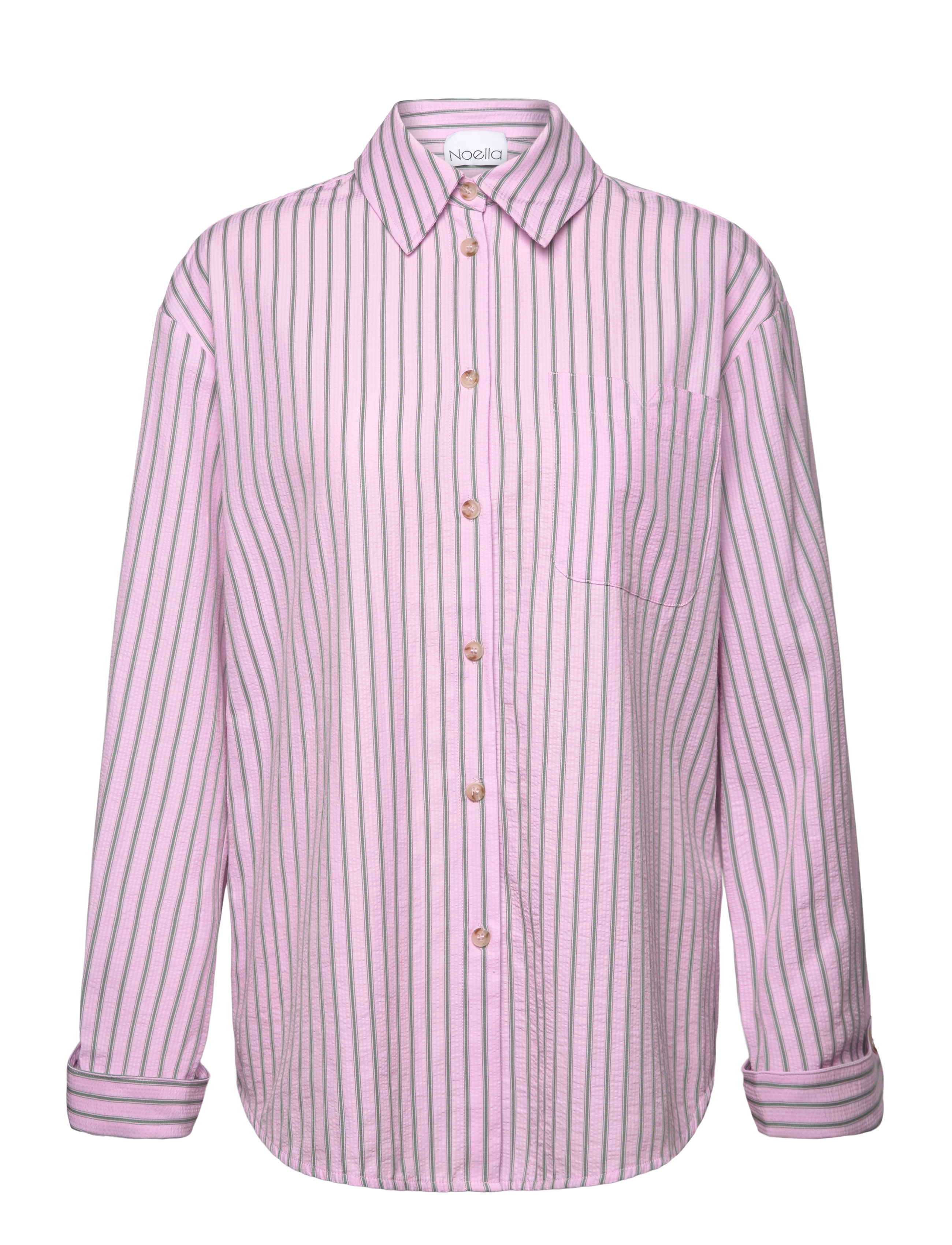 Noella - Marlon Stripe Shirt - daffy pink stripe - 1