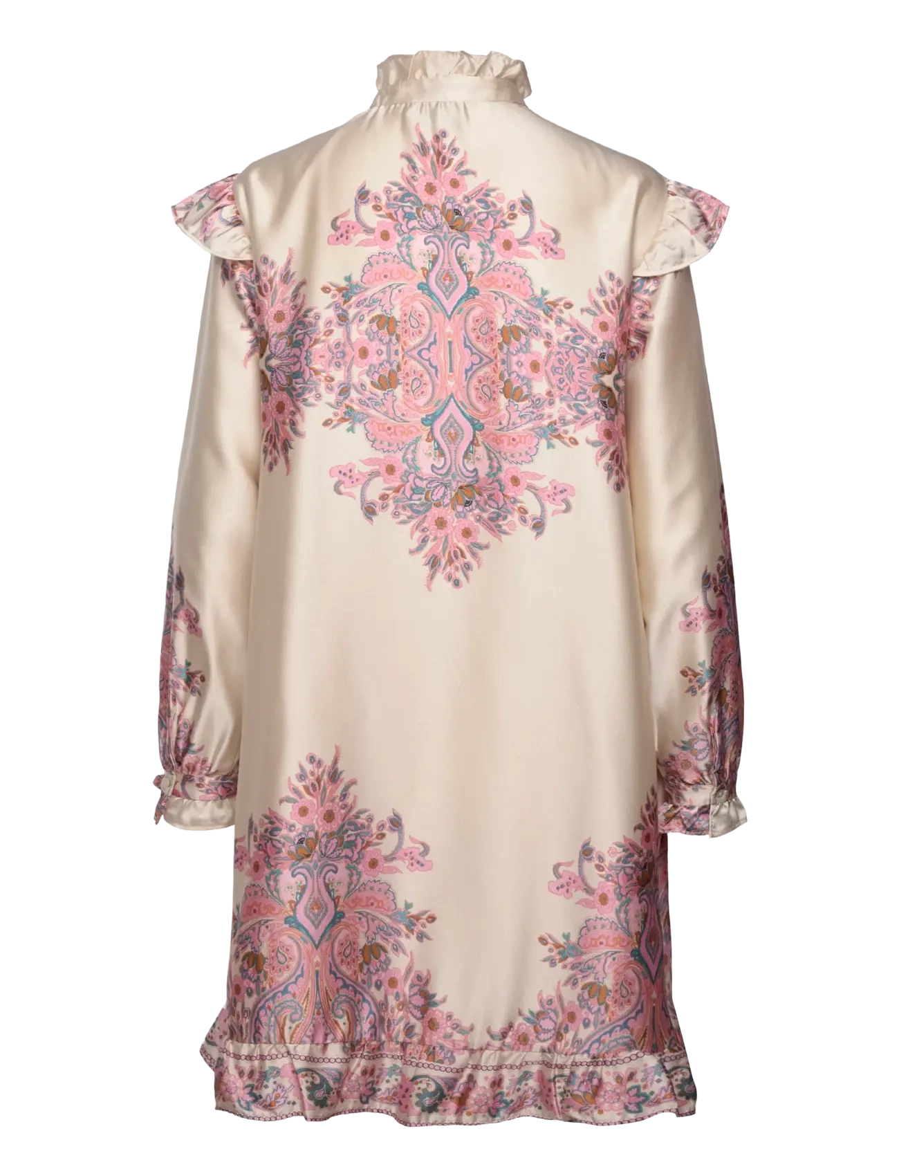 Noella - Reno Ruby Ruffle Dress - skjortklänningar - drusella print - 2
