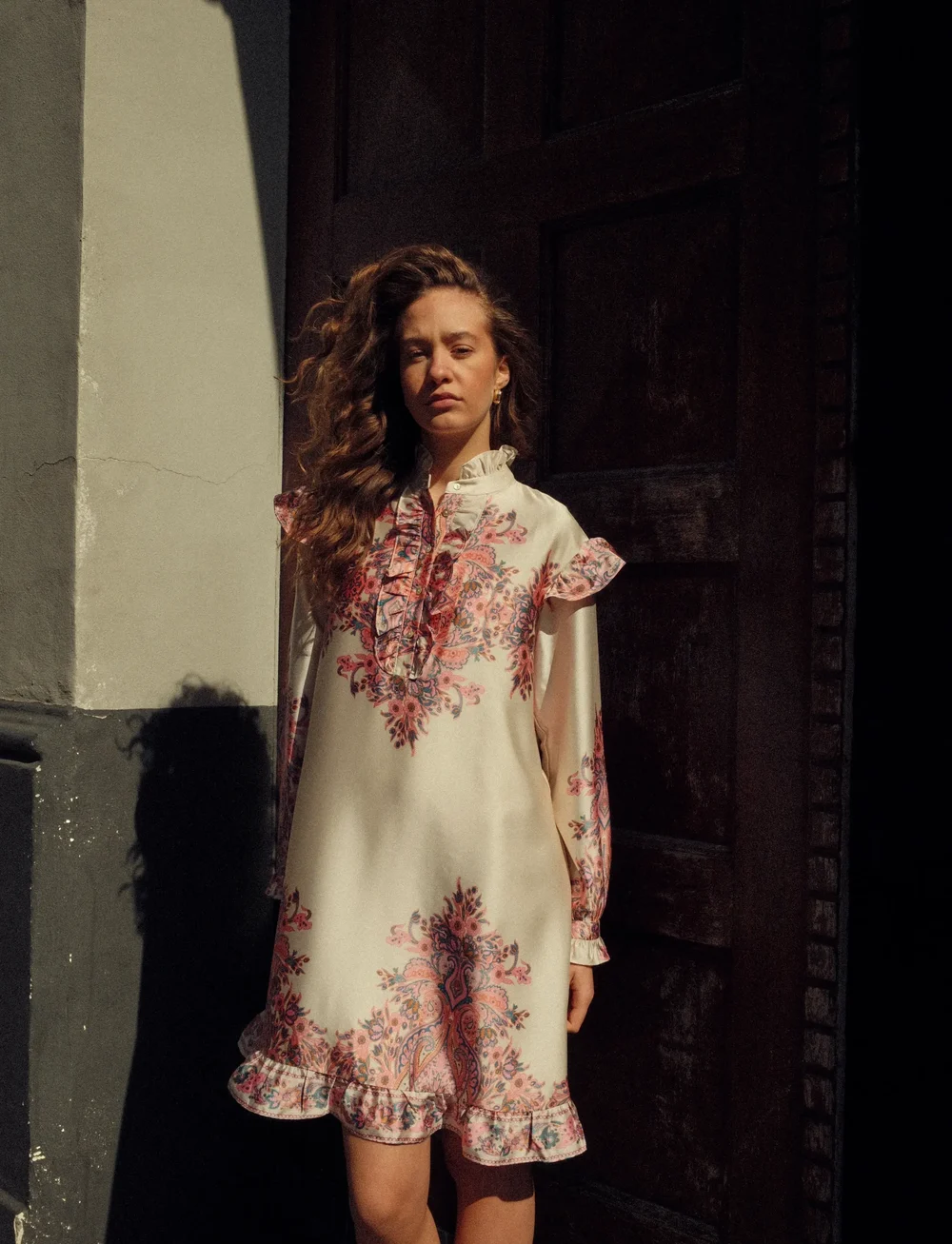 Noella - Reno Ruby Ruffle Dress - hemdkleider - drusella print - 0