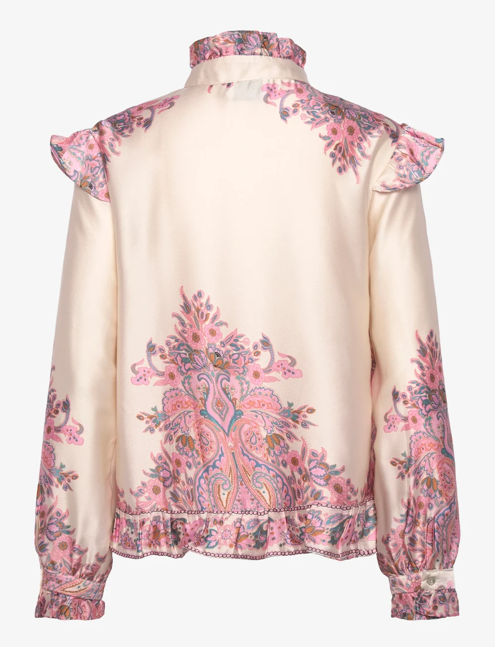Noella - Reno Ruby Ruffle Blouse - langærmede skjorter - drusella print - 2