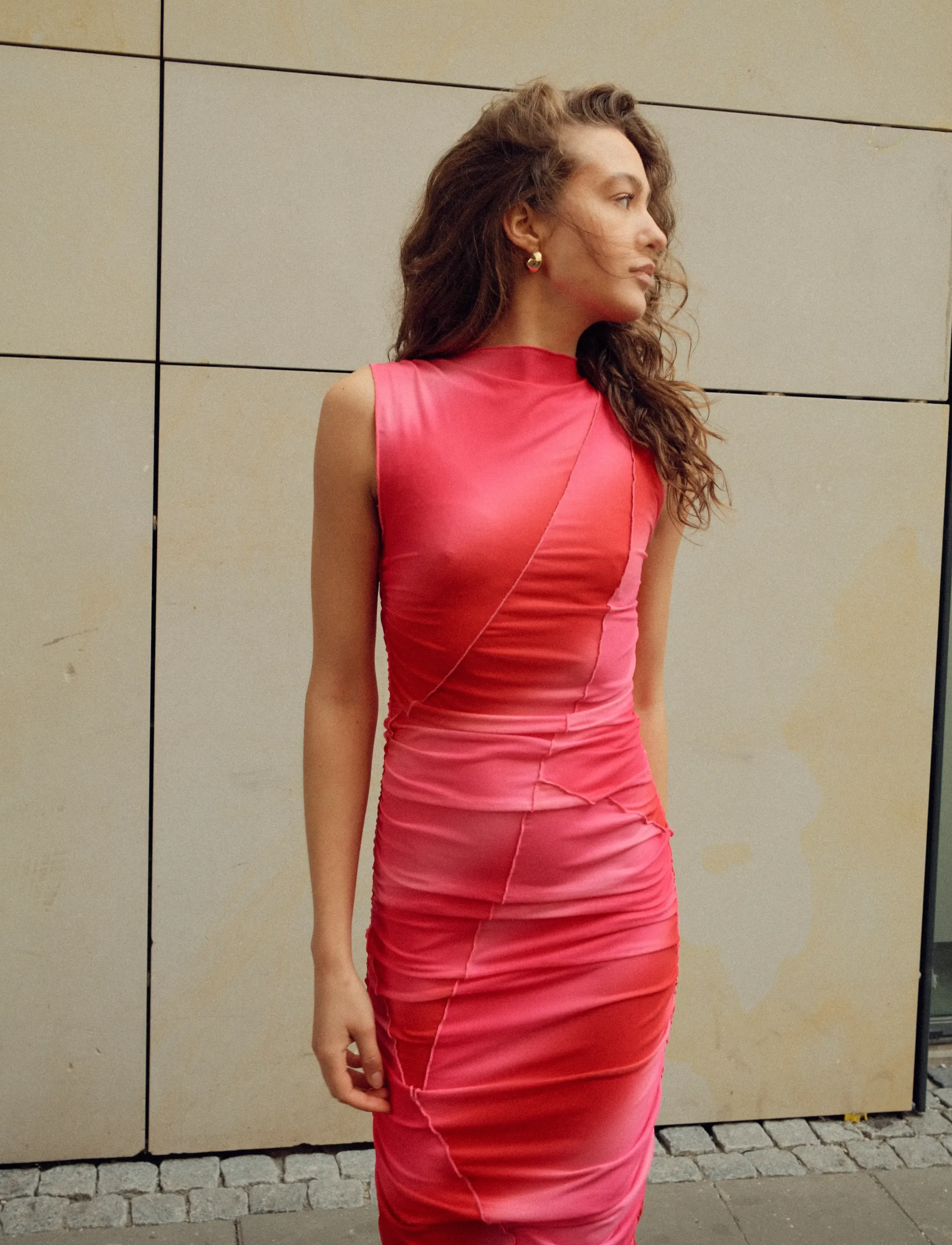 Noella Sutton Dress - Klänningar - DICY PINK PRINT / pink/rose