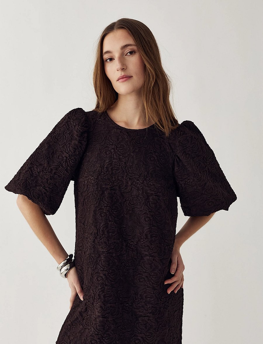 Noella - N-Pastis Long Dress - sommerkjoler - chocolate - 3