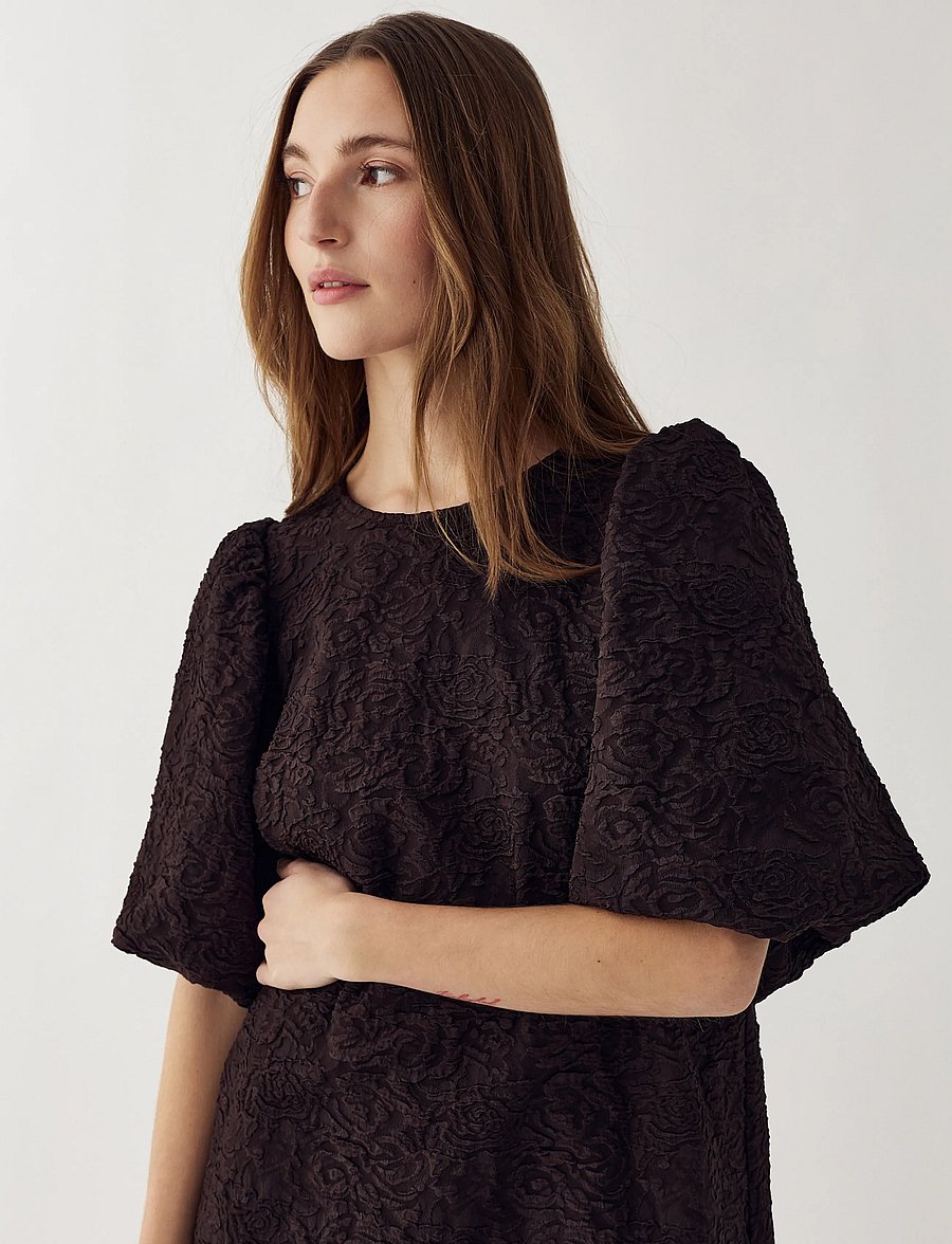 Noella - N-Pastis Long Dress - sommerkjoler - chocolate - 4
