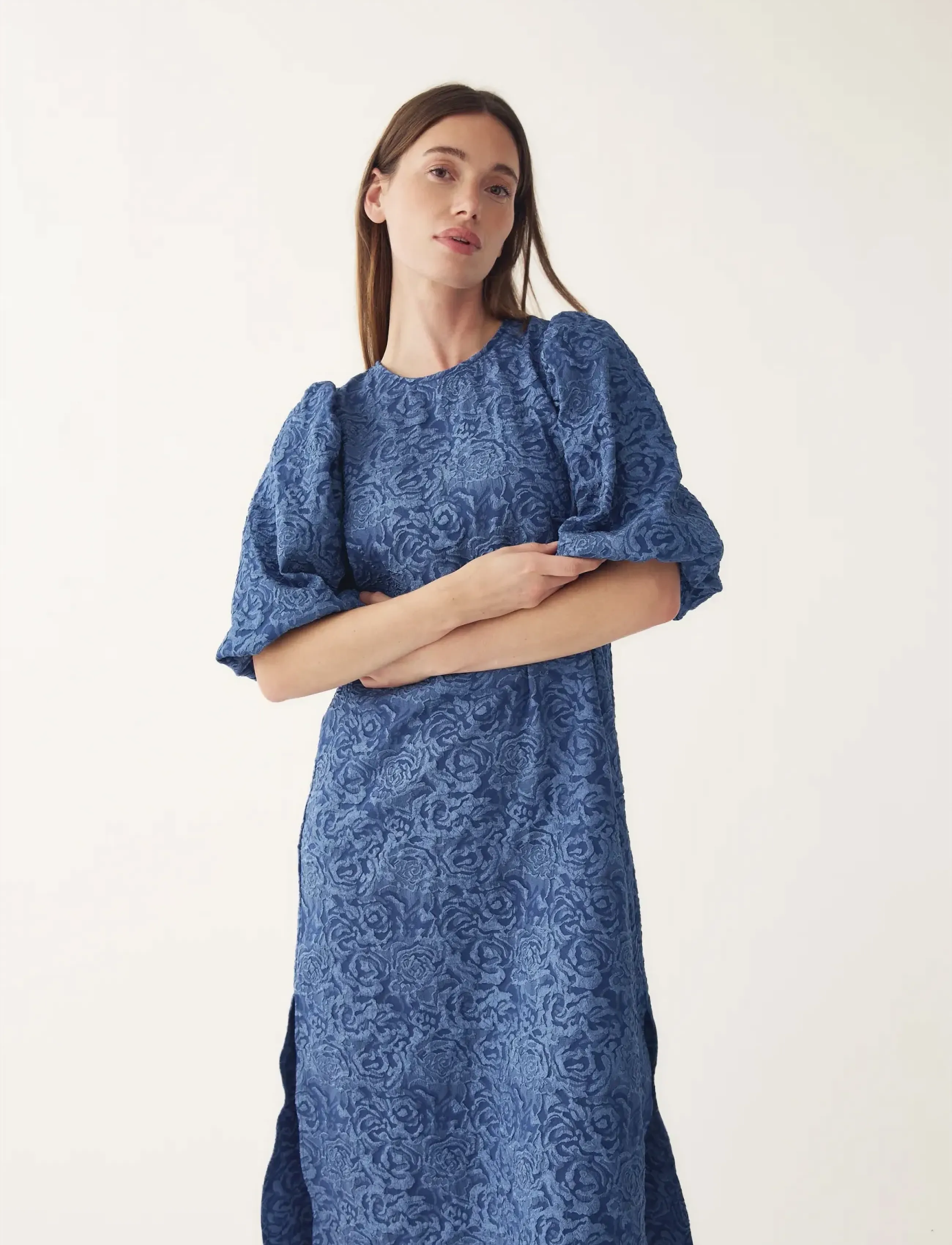 Noella N-Pastis Long Dress - Maxikleider - DUSTY BLUE / blue