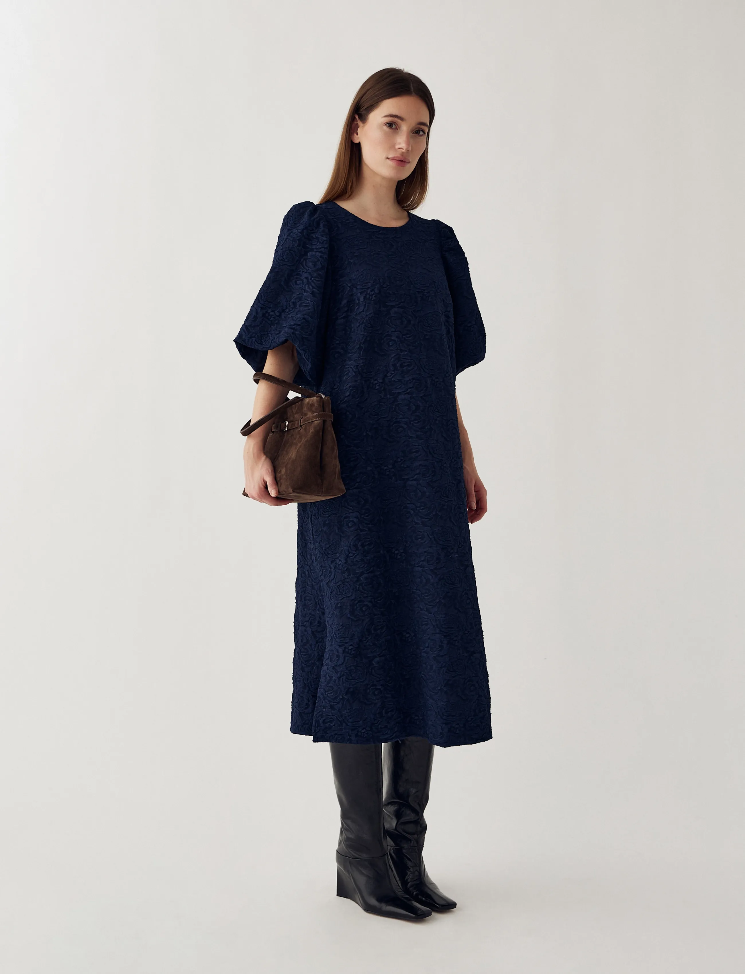 Noella N-Pastis Long Dress - Summer Dresses - NAVY BLUE / navy