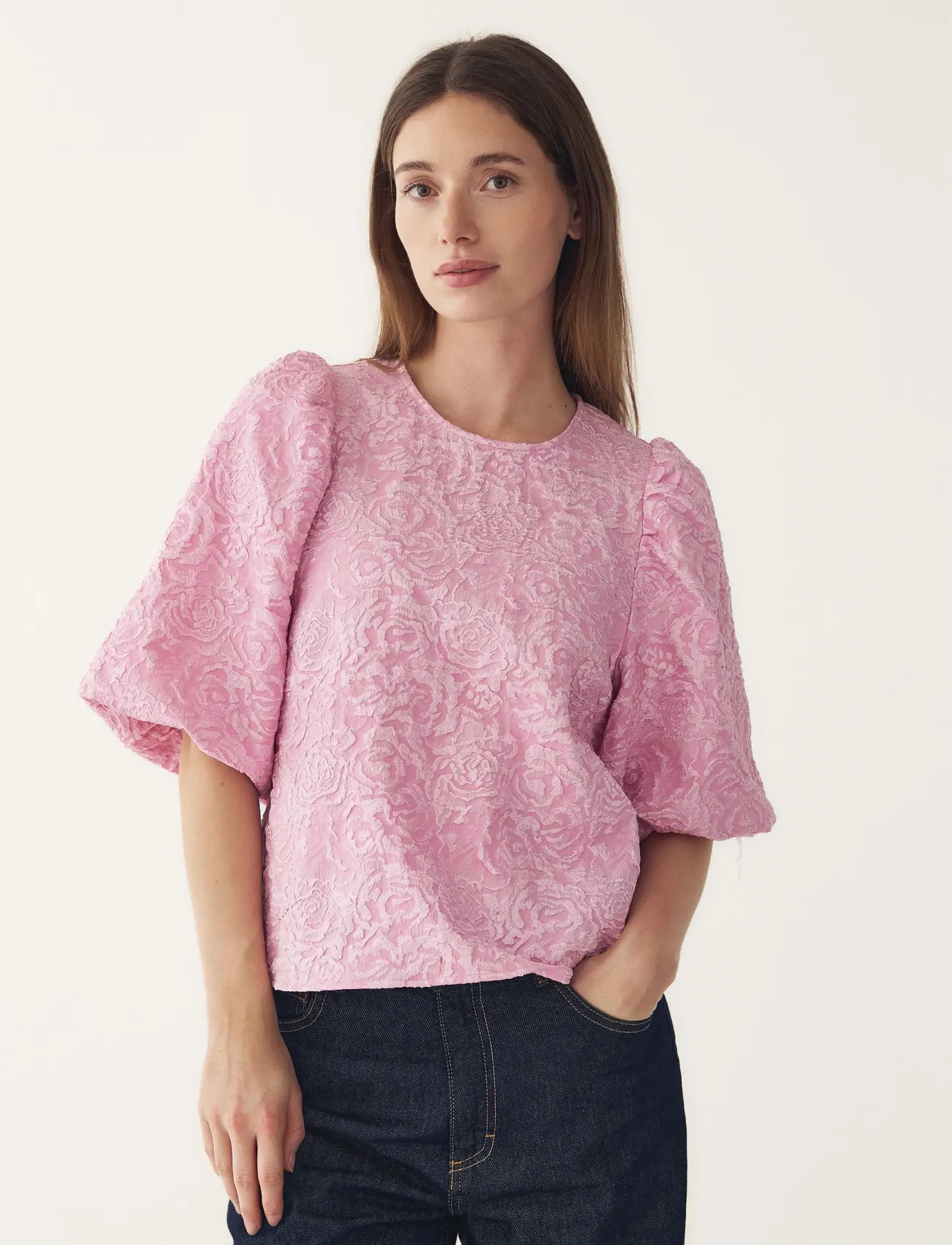 Noella N-Shelly Blouse - Bluser - BABY PINK / pink/rose