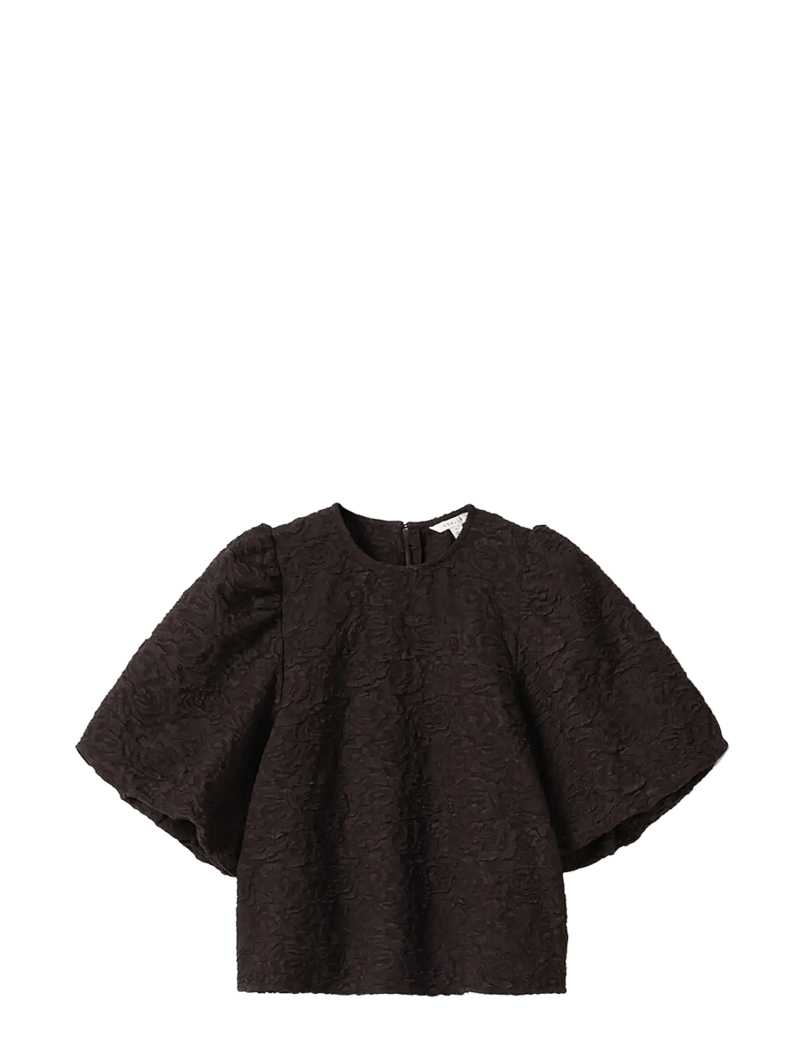 Noella - N-Shelly Blouse - kolmveerandvarrukatega pluusid - chocolate - 1