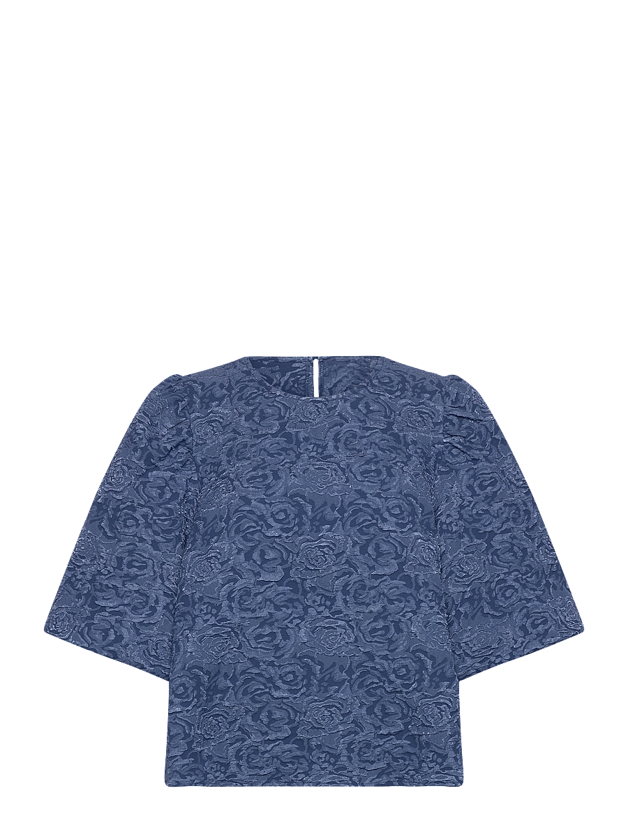 Noella - N-Shelly Blouse - kurzärmelige blusen - dusty blue - 1