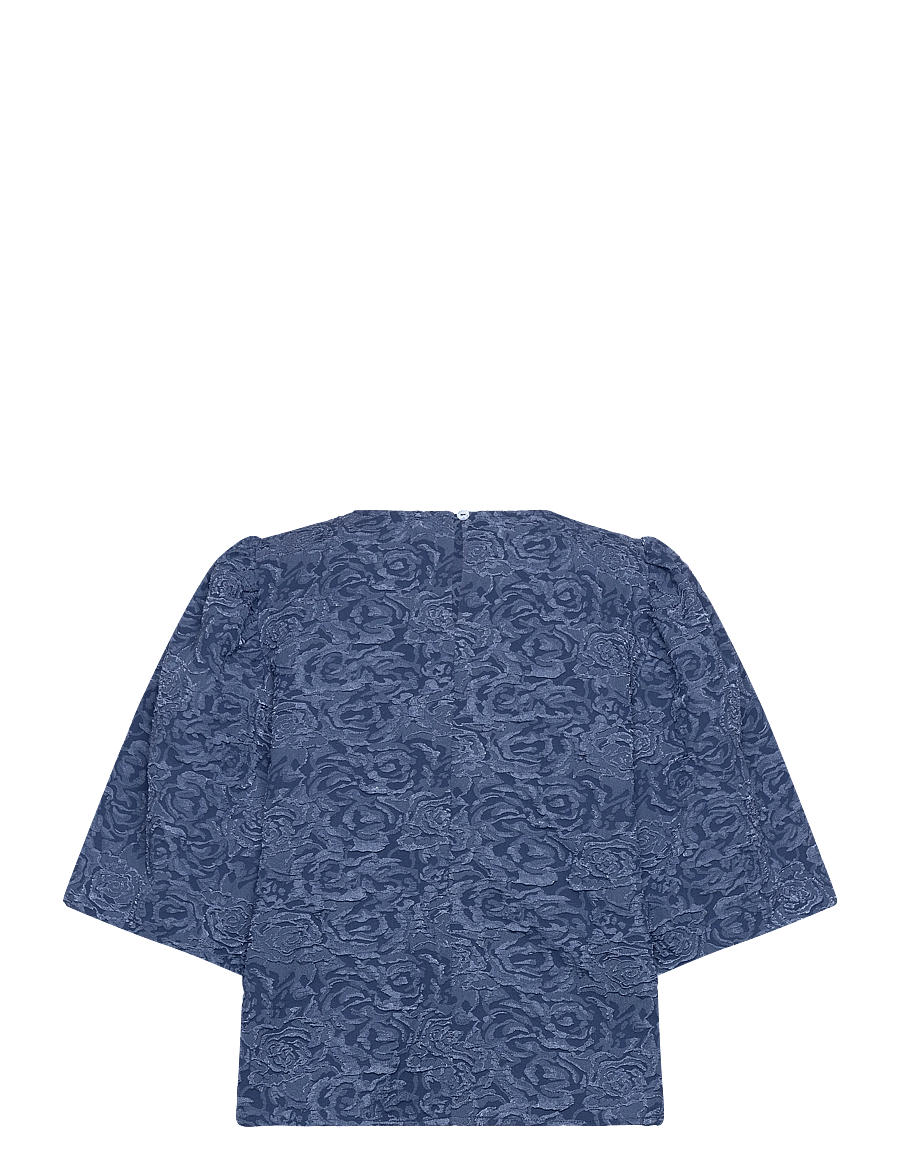 Noella - N-Shelly Blouse - kurzärmelige blusen - dusty blue - 2