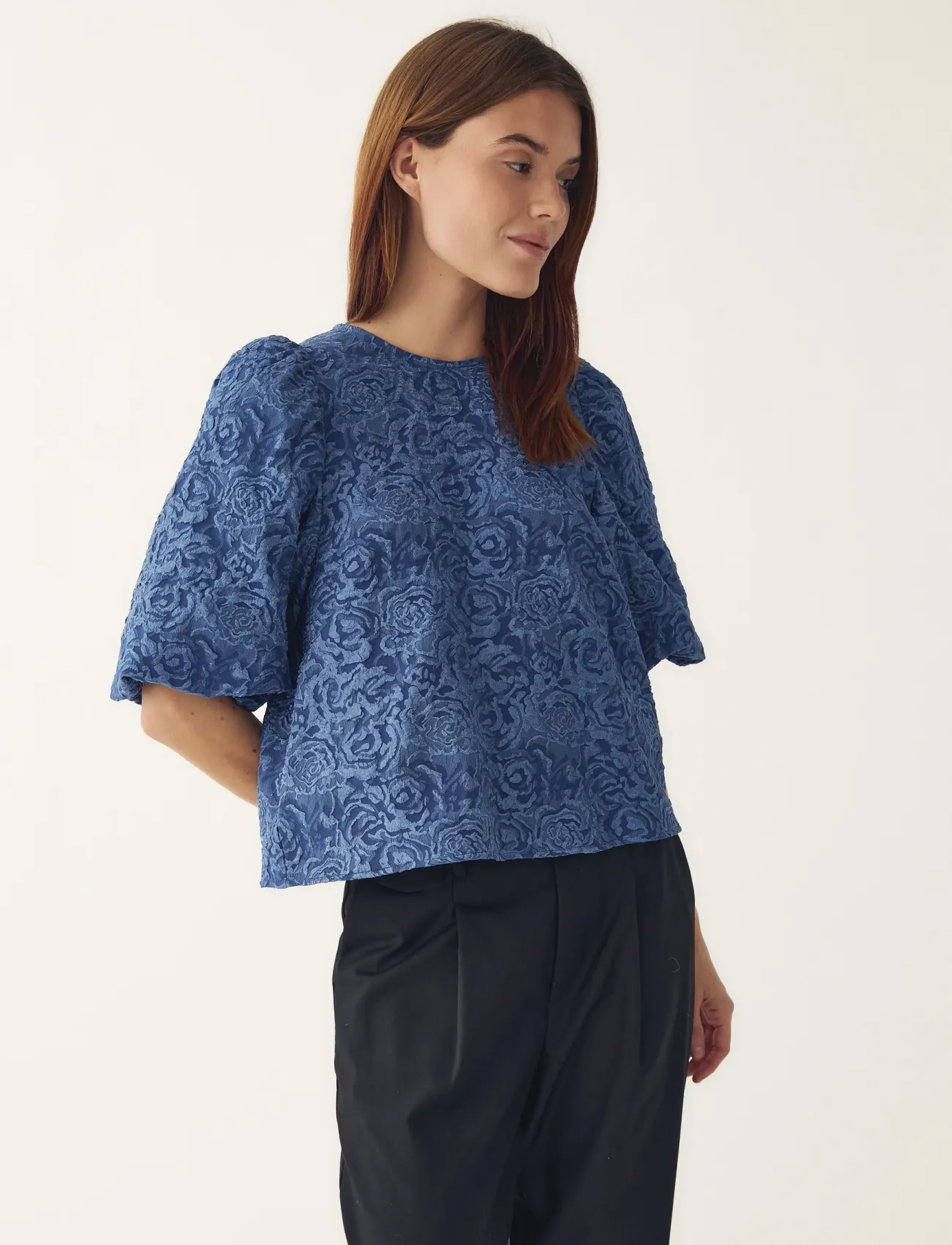 Noella N-Shelly Blouse, M, Blue, Bluser > Kortærmede, Dame