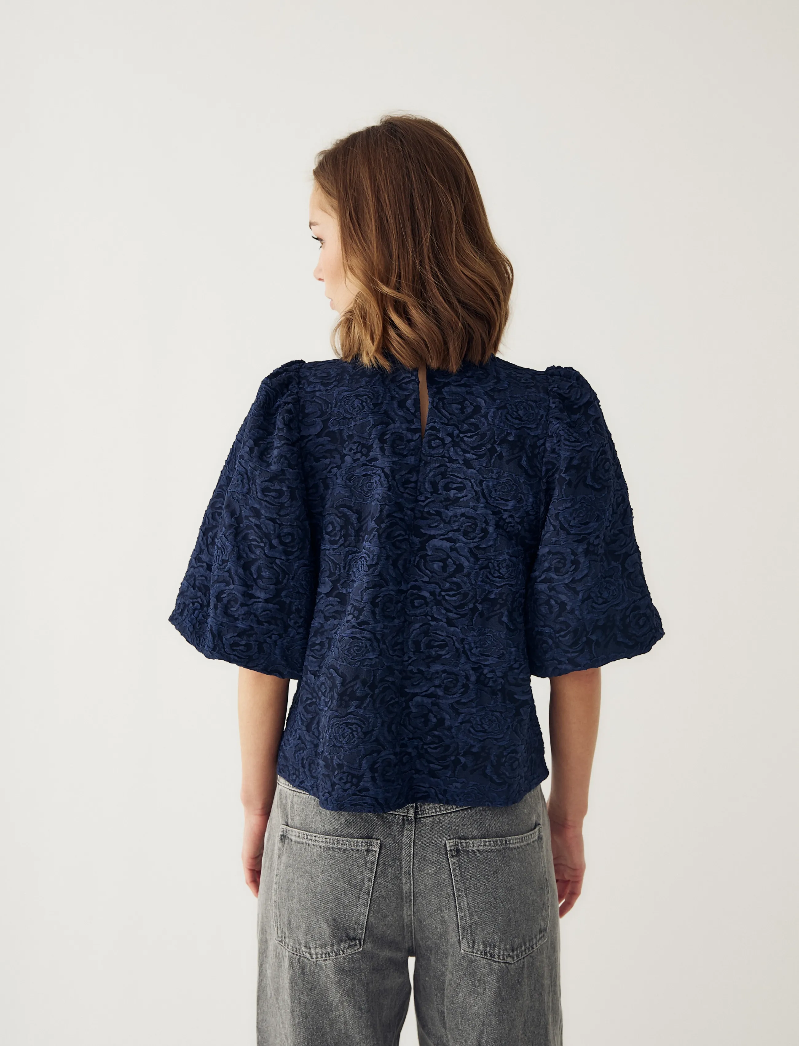 Noella - N-Shelly Blouse - kurzärmelige blusen - navy blue - 3