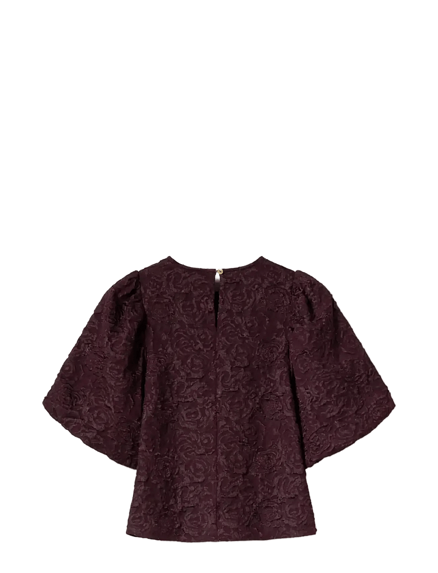 Noella - N-Shelly Blouse - kurzärmelige blusen - winetasting - 2