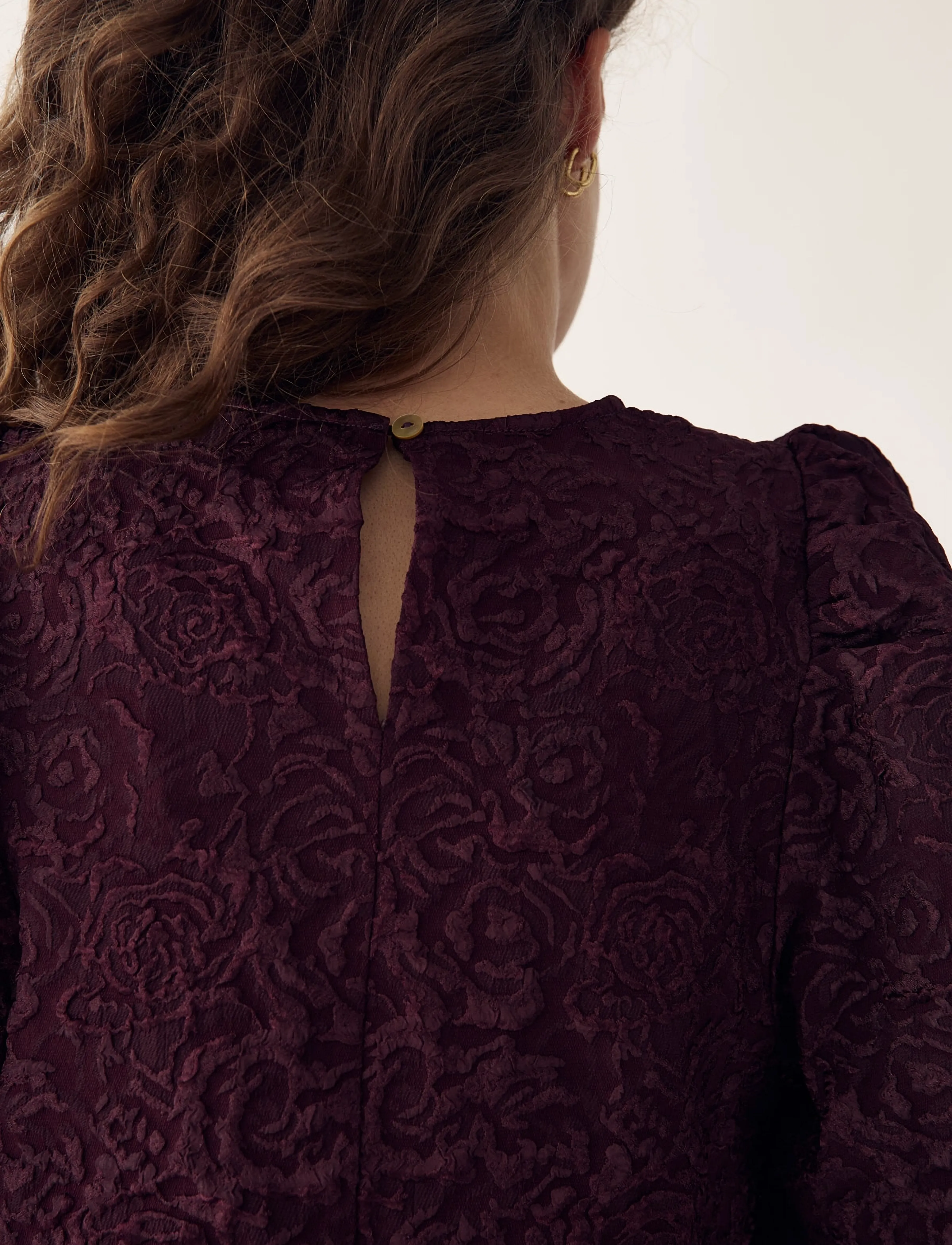 Noella - N-Shelly Blouse - kurzämlige blusen - winetasting - 5