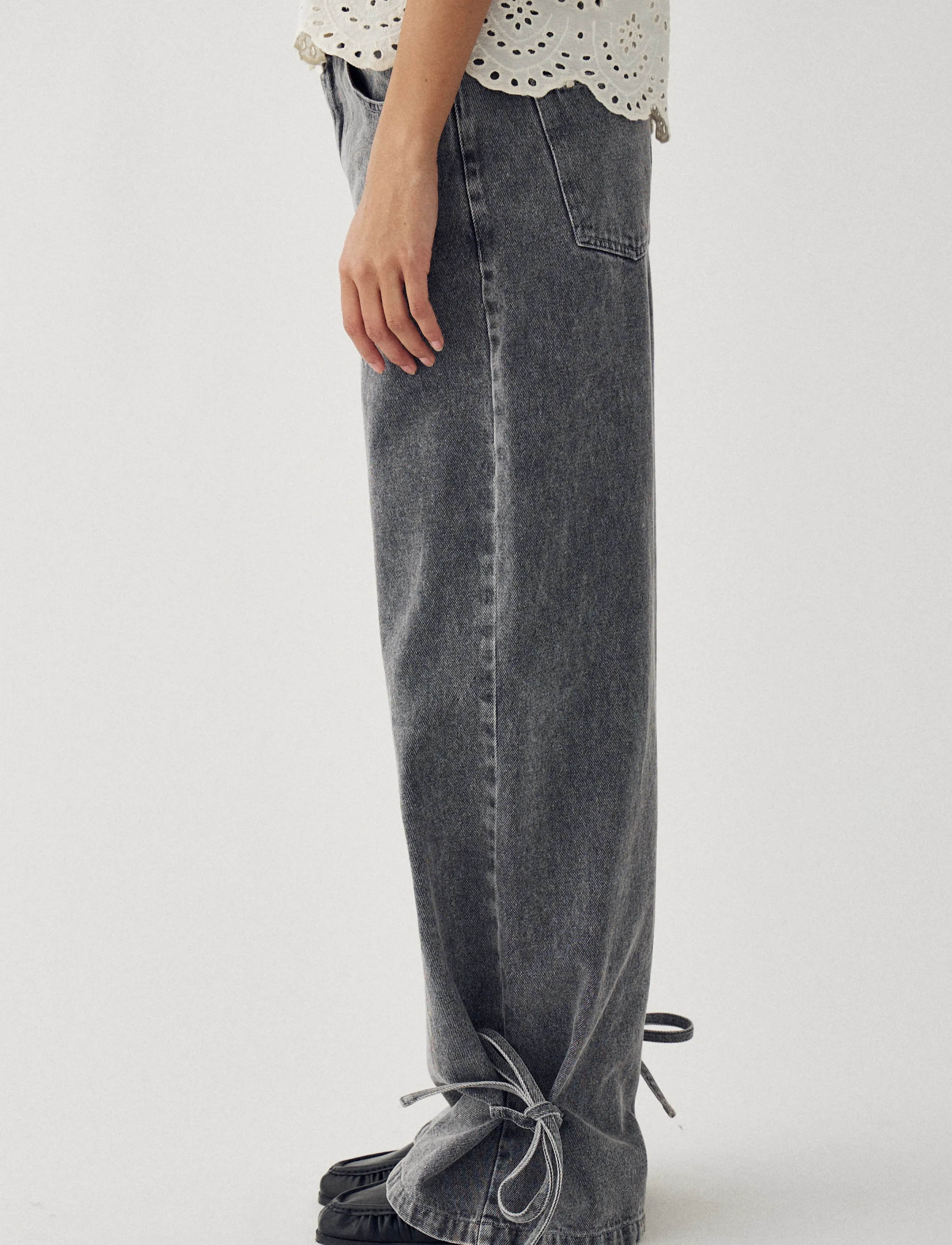 Noella - N-Kika MW Jeans - laia säärega teksad - grey wash - 4