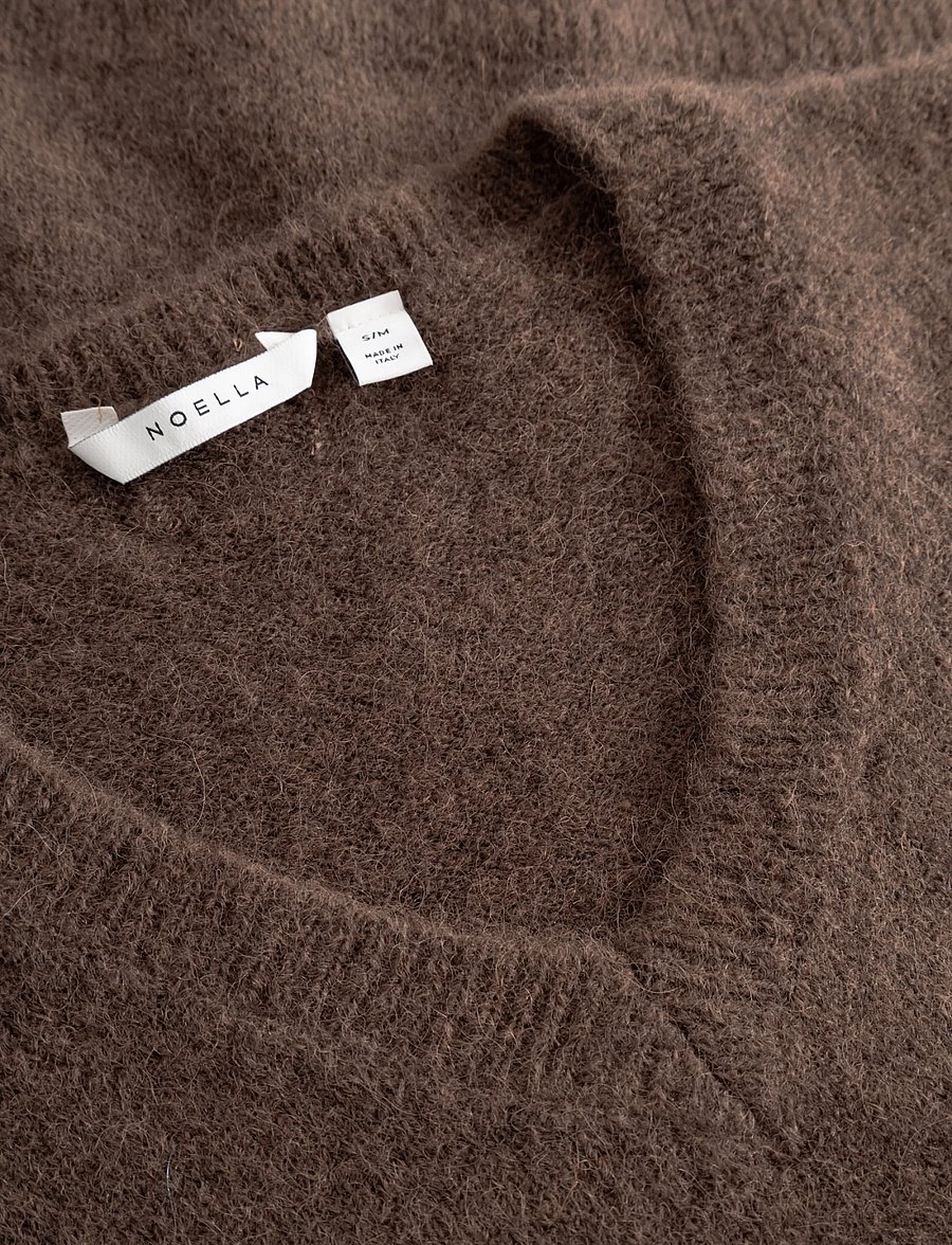 Noella - N-Leatrice Knit Vest - dark brown - 4