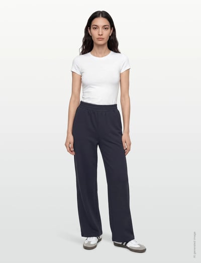 Noella N-Kameron MW Pants - Wide leg trousers - NAVY / navy
