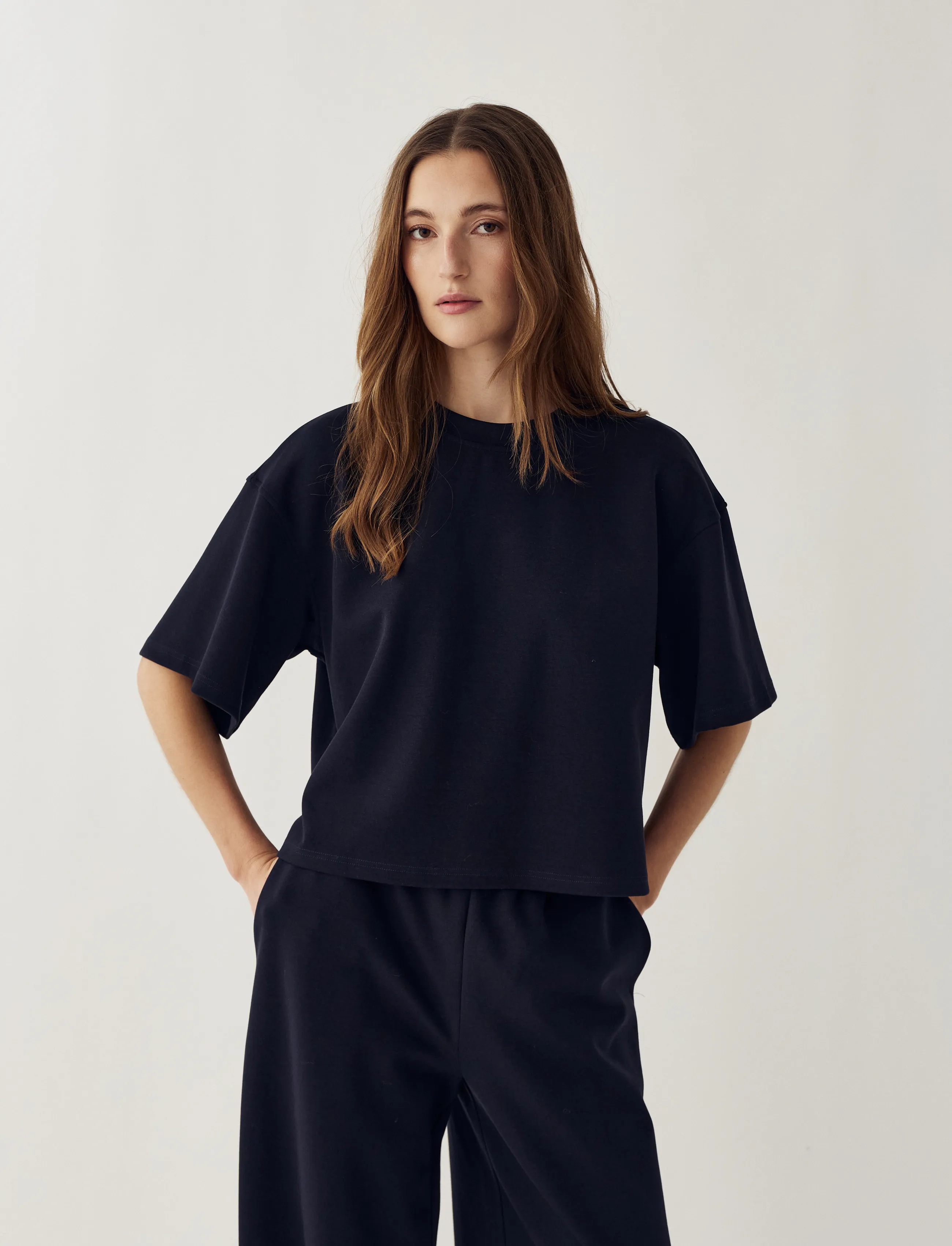 Noella N-Maple T-shirt - T-shirty - NAVY / navy